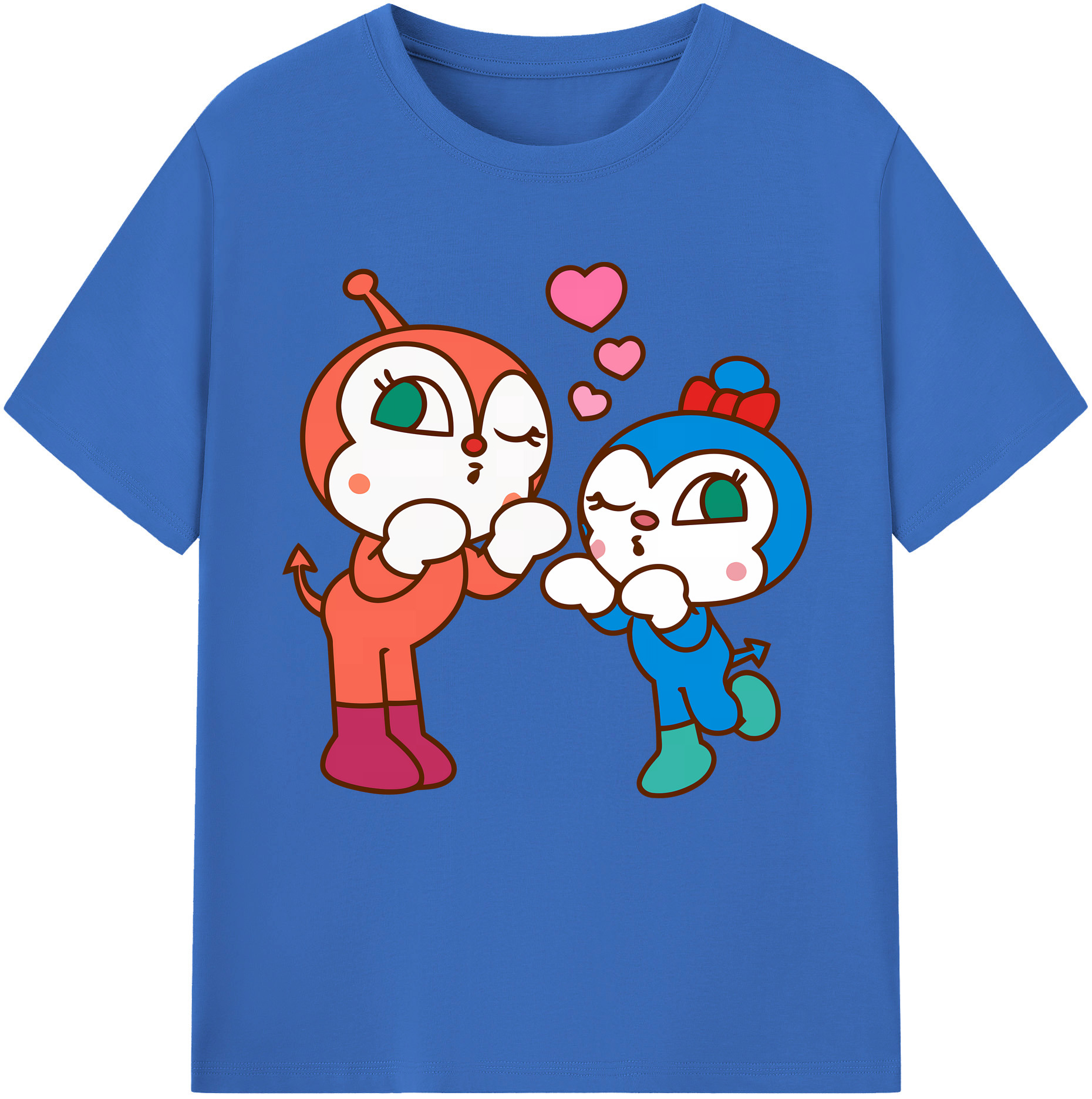 （画像用） アンパンマン Anpanman 綿100％半袖Tシャツ（フロントプリント）