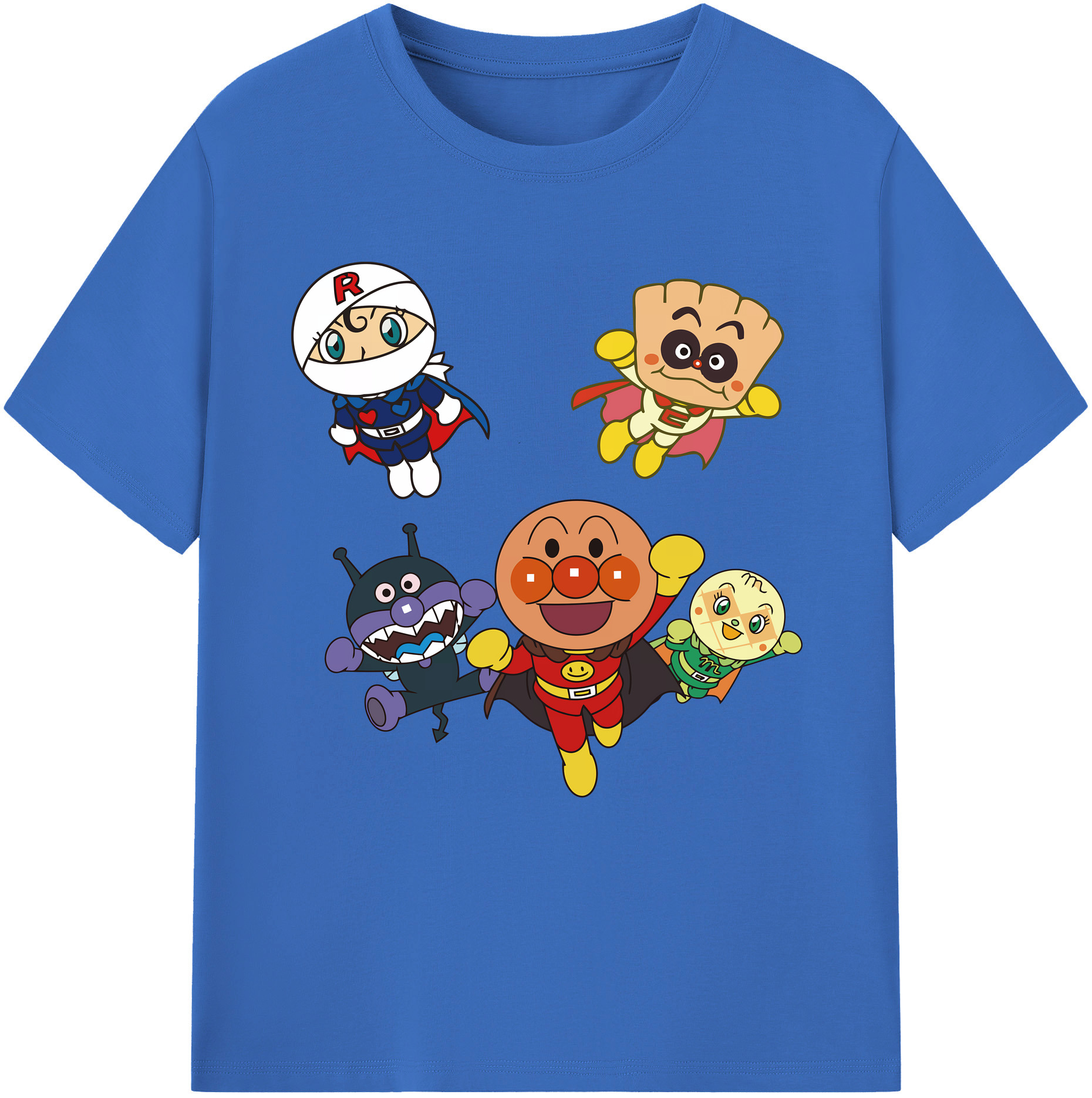 （画像用） アンパンマン Anpanman 綿100％半袖Tシャツ（フロントプリント）