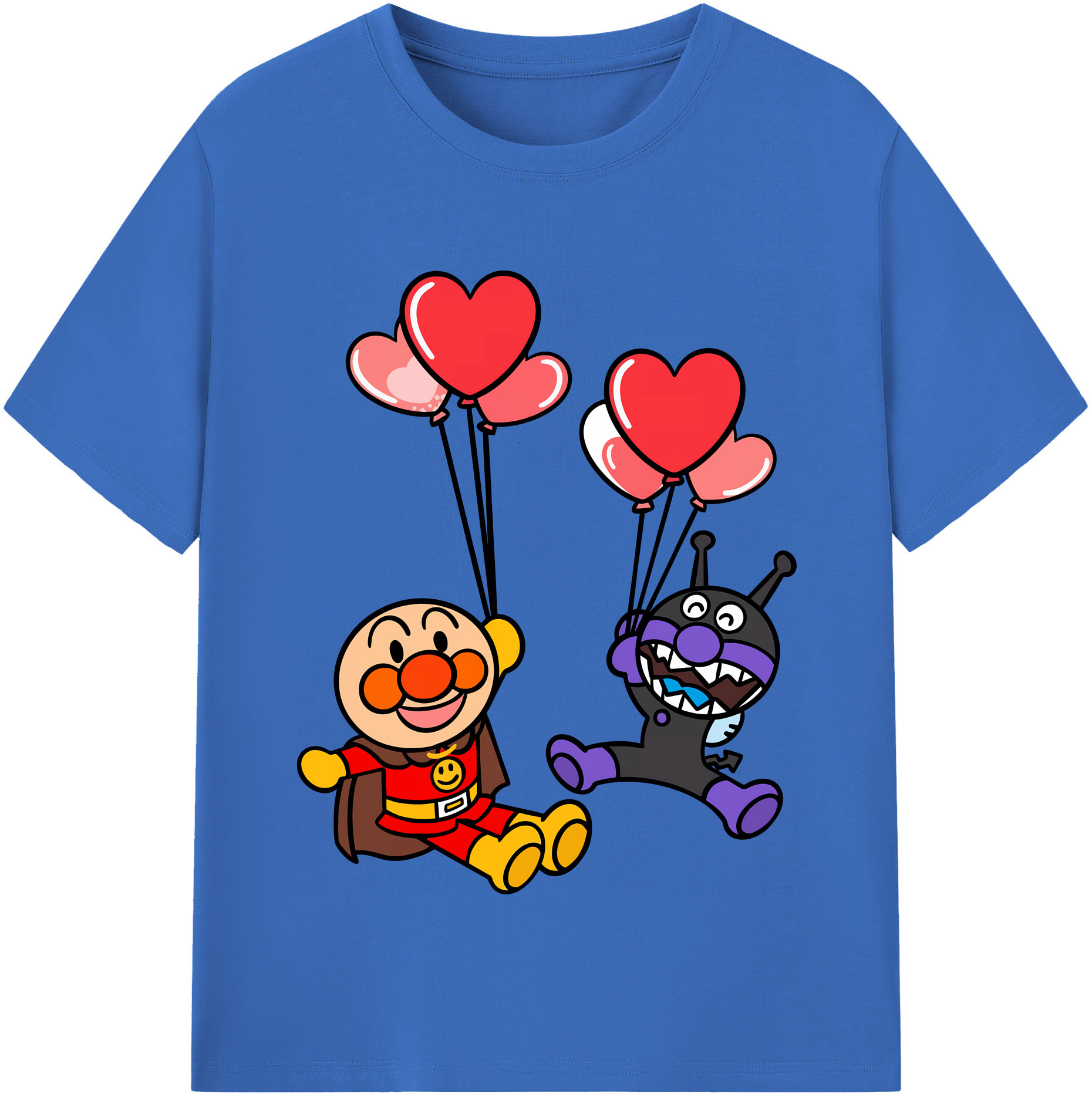 （画像用） アンパンマン Anpanman 綿100％半袖Tシャツ（フロントプリント）