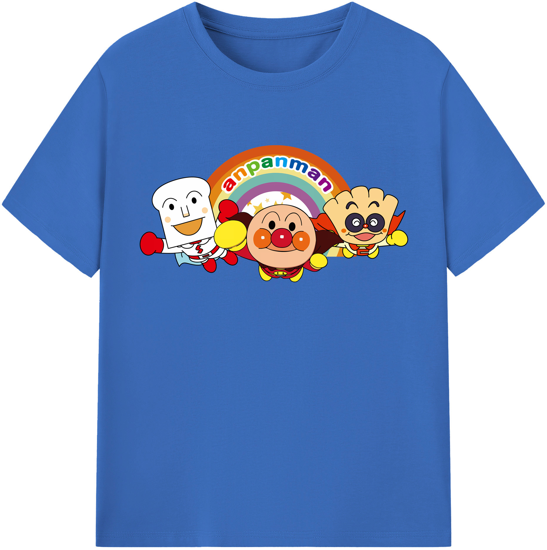 （画像用） アンパンマン Anpanman 綿100％半袖Tシャツ（フロントプリント）