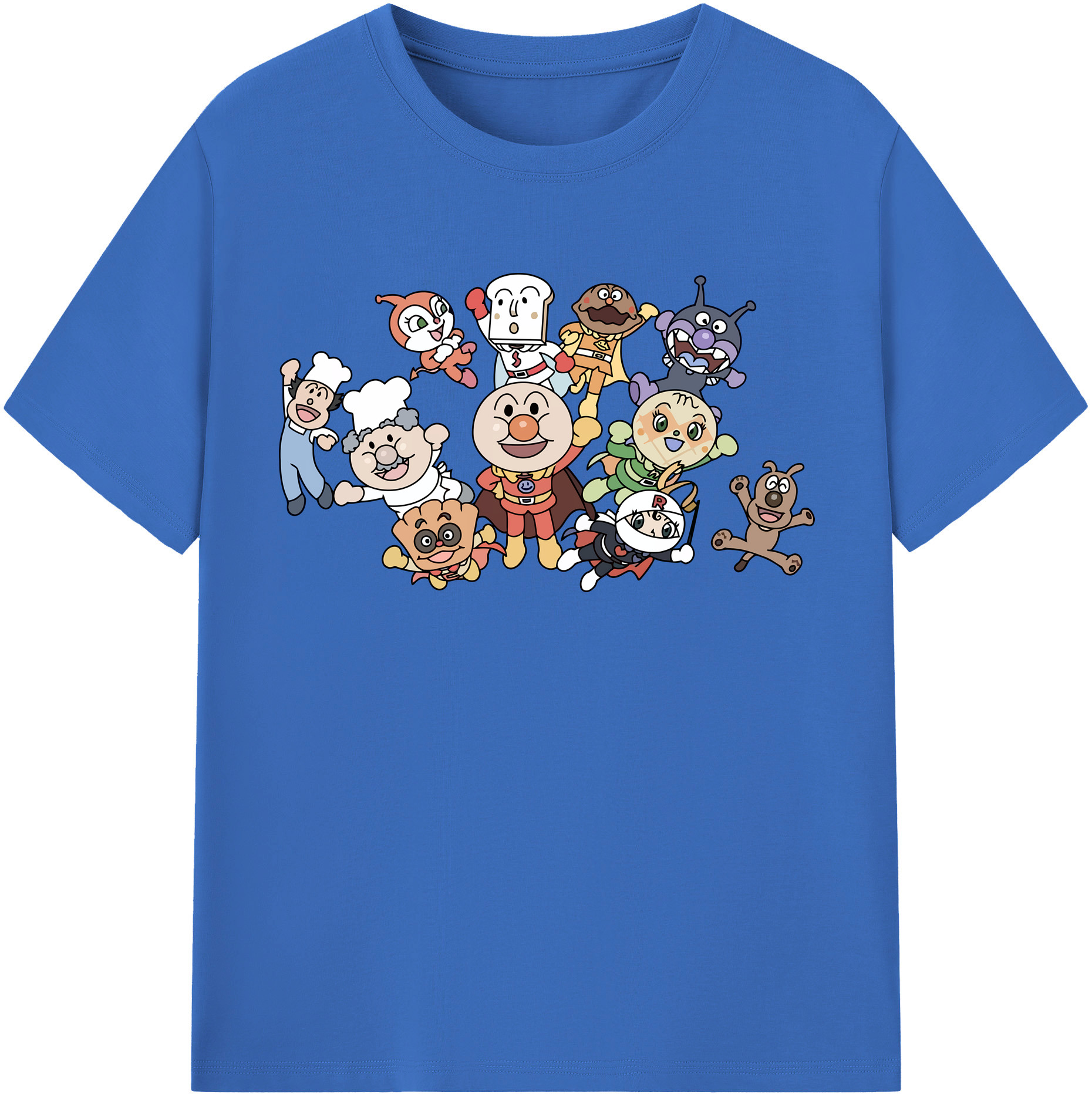 （画像用） アンパンマン Anpanman 綿100％半袖Tシャツ（フロントプリント）