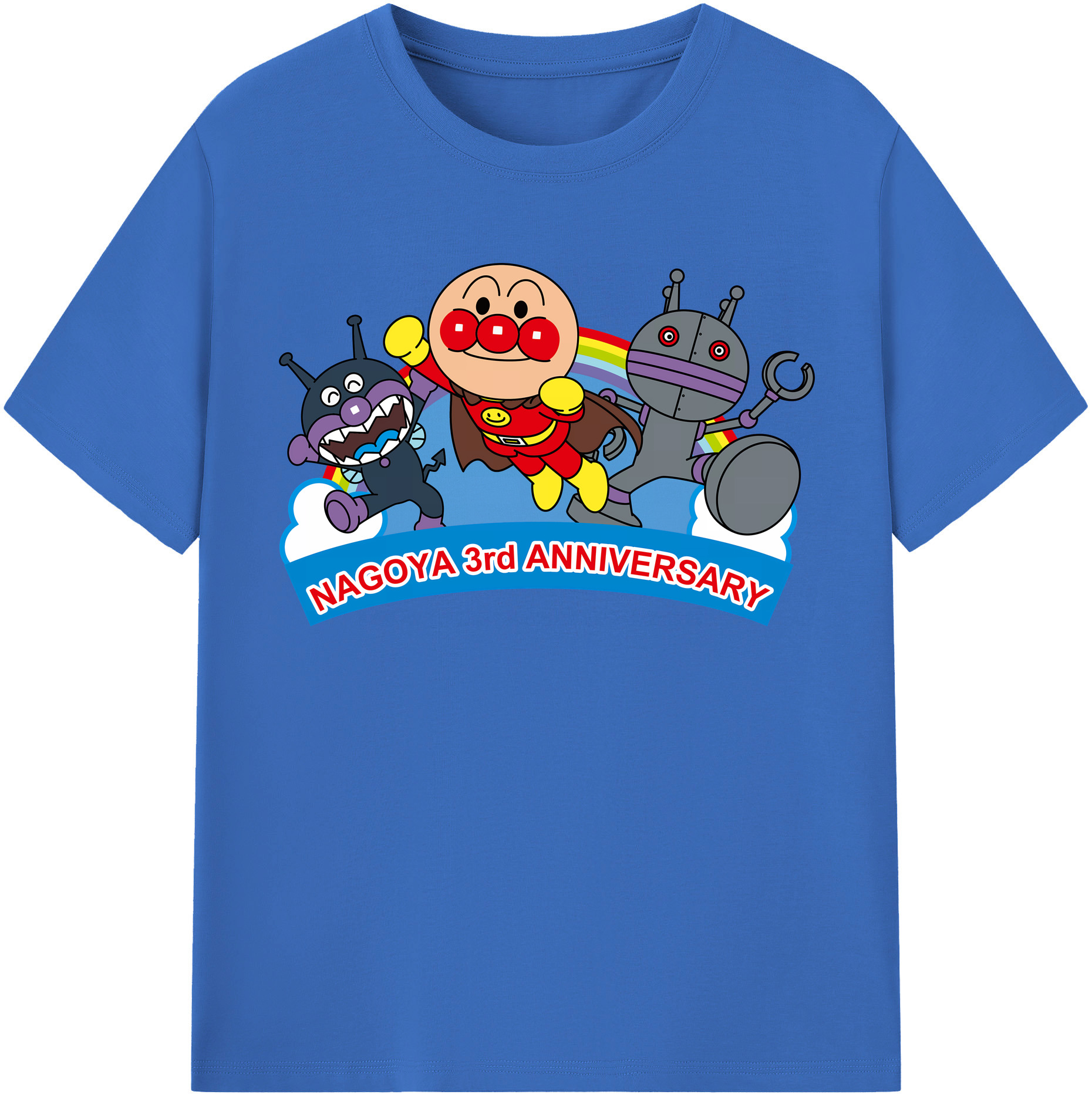 （画像用） アンパンマン Anpanman 綿100％半袖Tシャツ（フロントプリント）