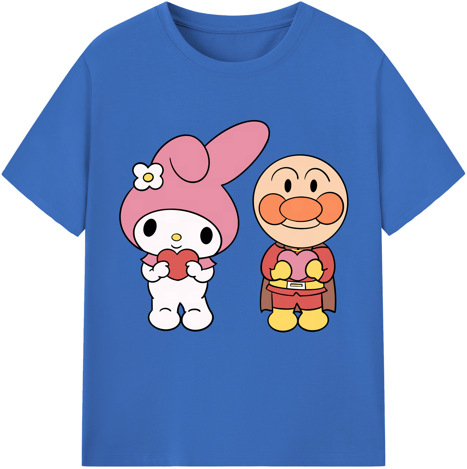 （画像用） アンパンマン Anpanman 綿100％半袖Tシャツ（フロントプリント）