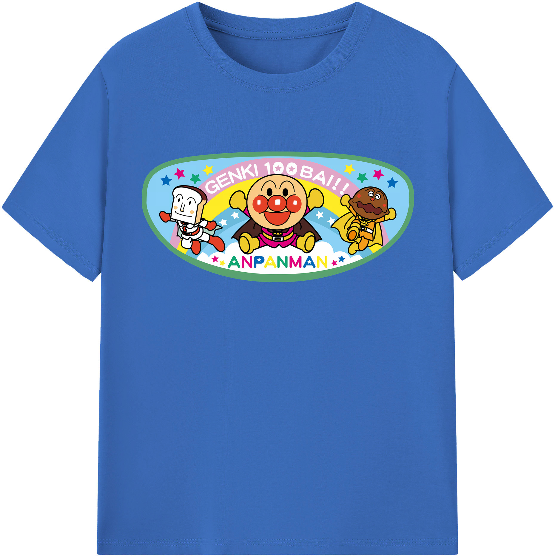 （画像用） アンパンマン Anpanman 綿100％半袖Tシャツ（フロントプリント）