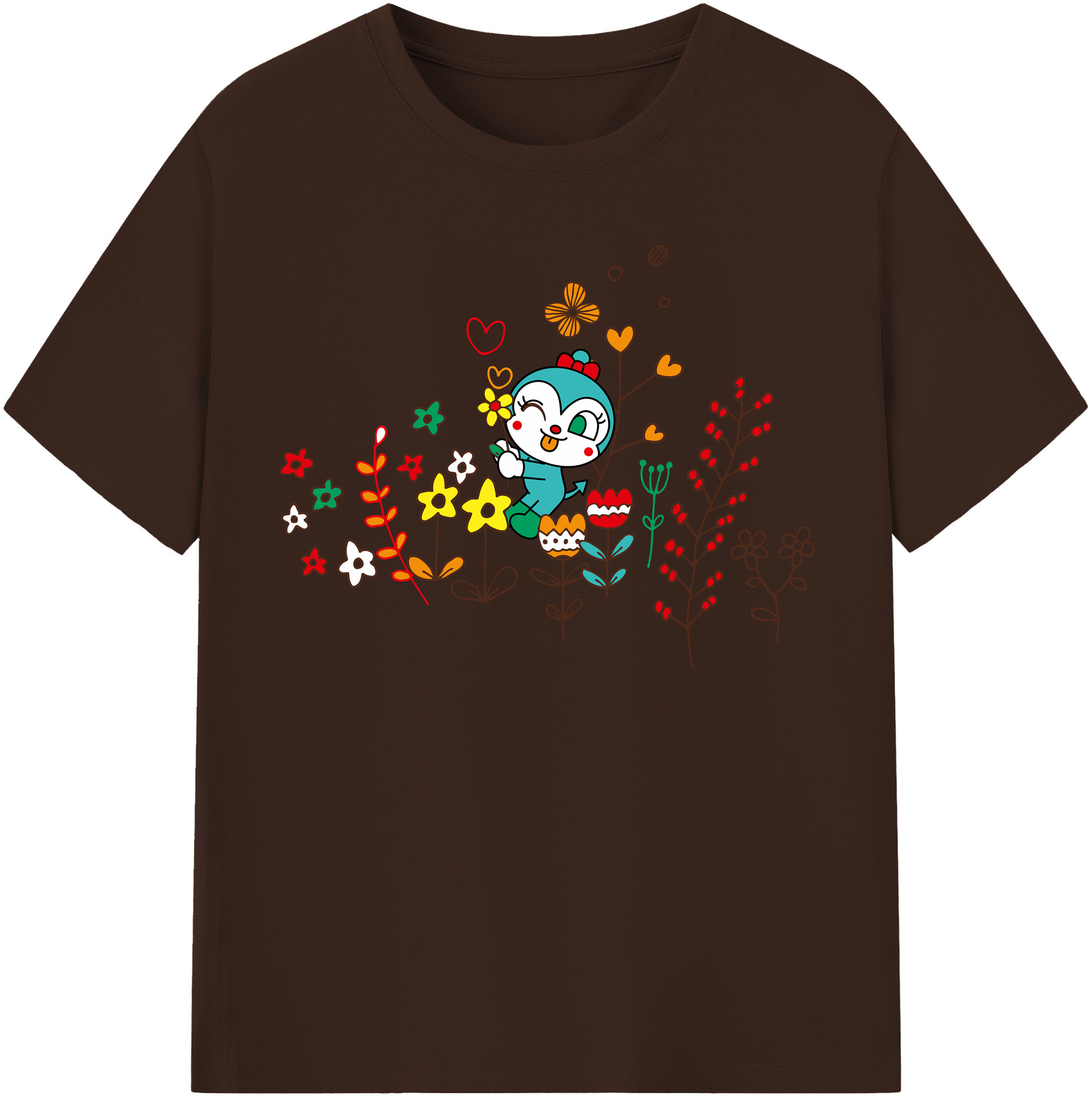 （画像用） アンパンマン Anpanman 綿100％半袖Tシャツ（フロントプリント）