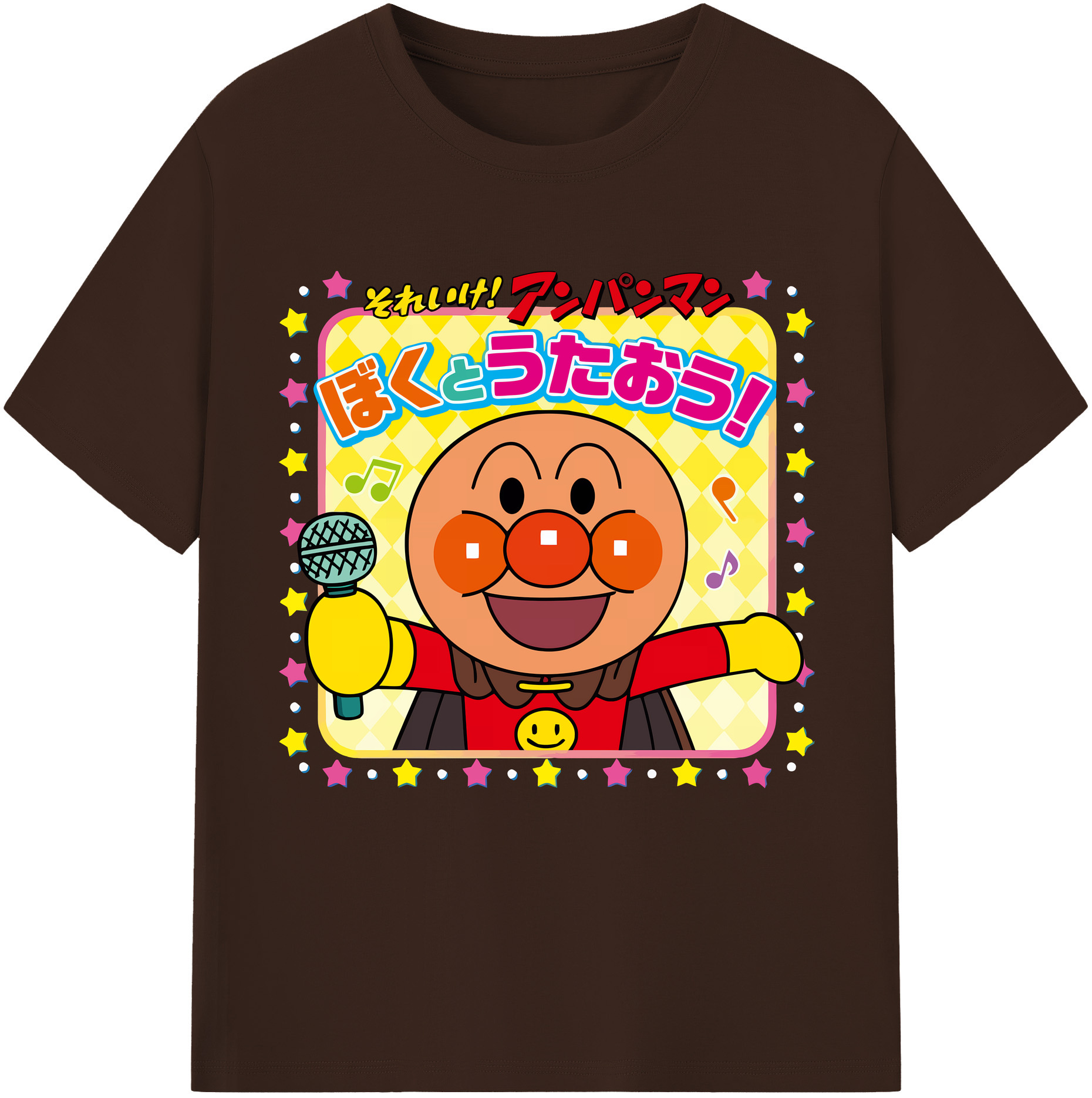 （画像用） アンパンマン Anpanman 綿100％半袖Tシャツ（フロントプリント）