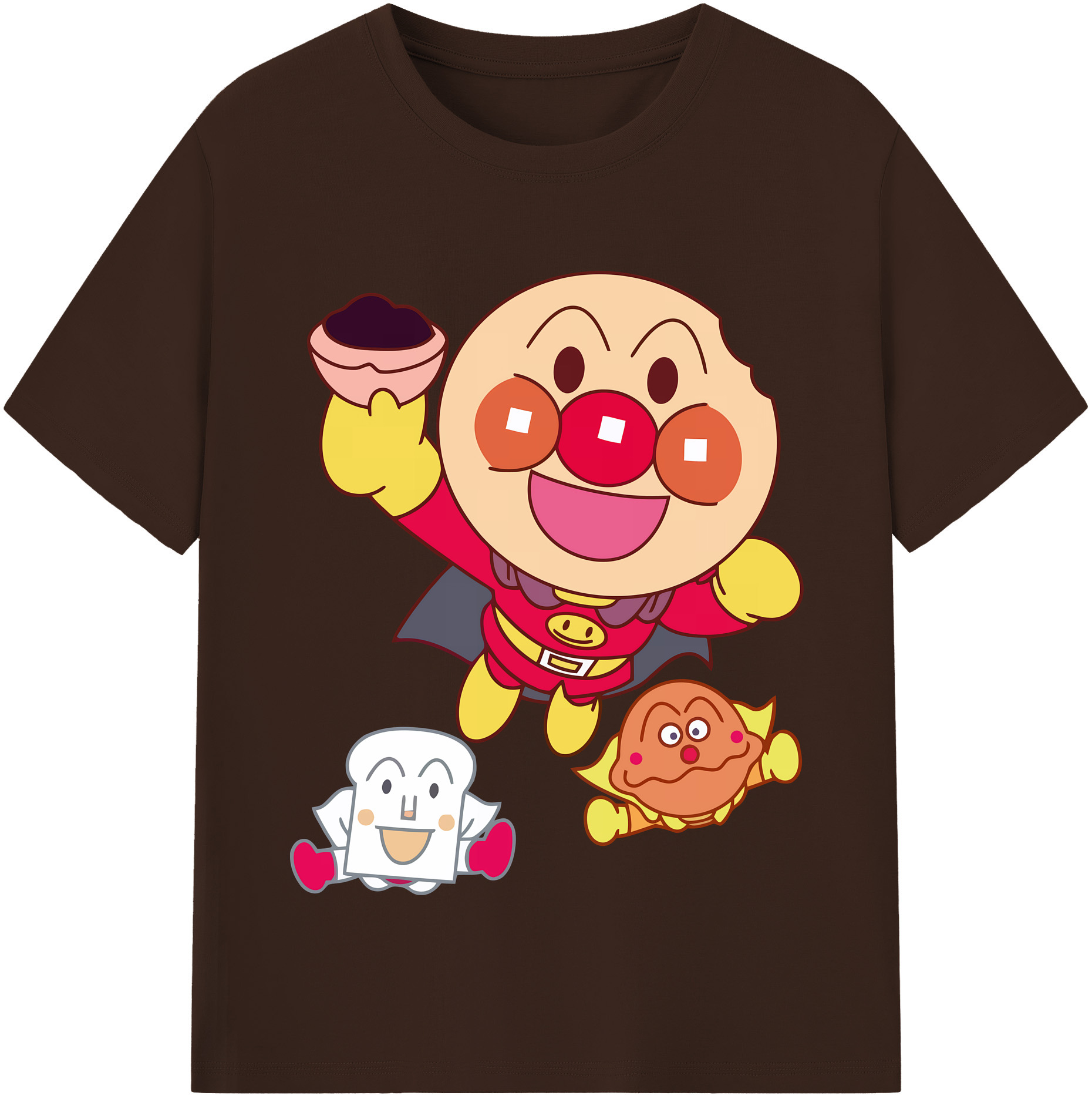 （画像用） アンパンマン Anpanman 綿100％半袖Tシャツ（フロントプリント）