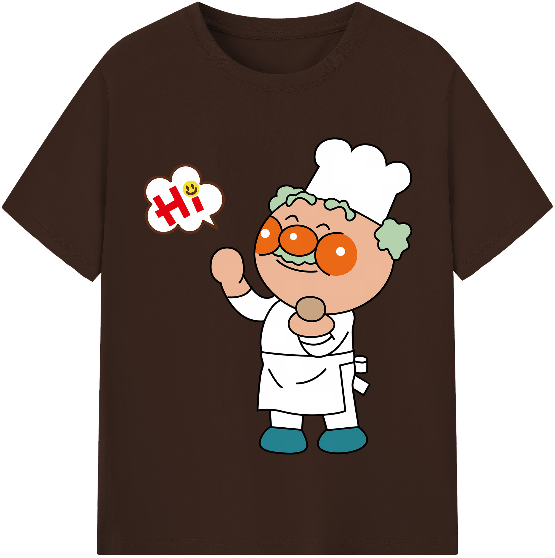 （画像用） アンパンマン Anpanman 綿100％半袖Tシャツ（フロントプリント）