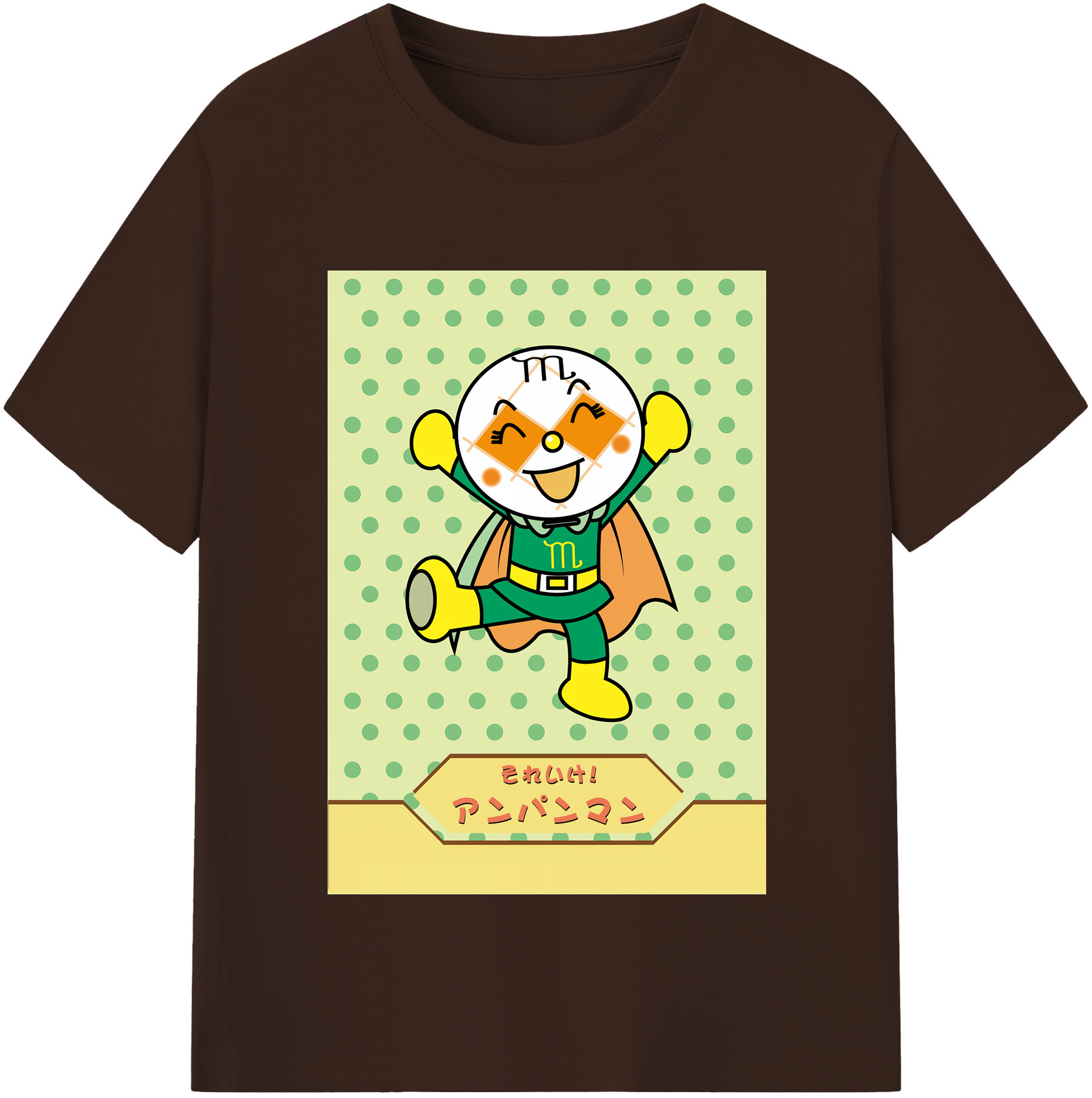 （画像用） アンパンマン Anpanman 綿100％半袖Tシャツ（フロントプリント）