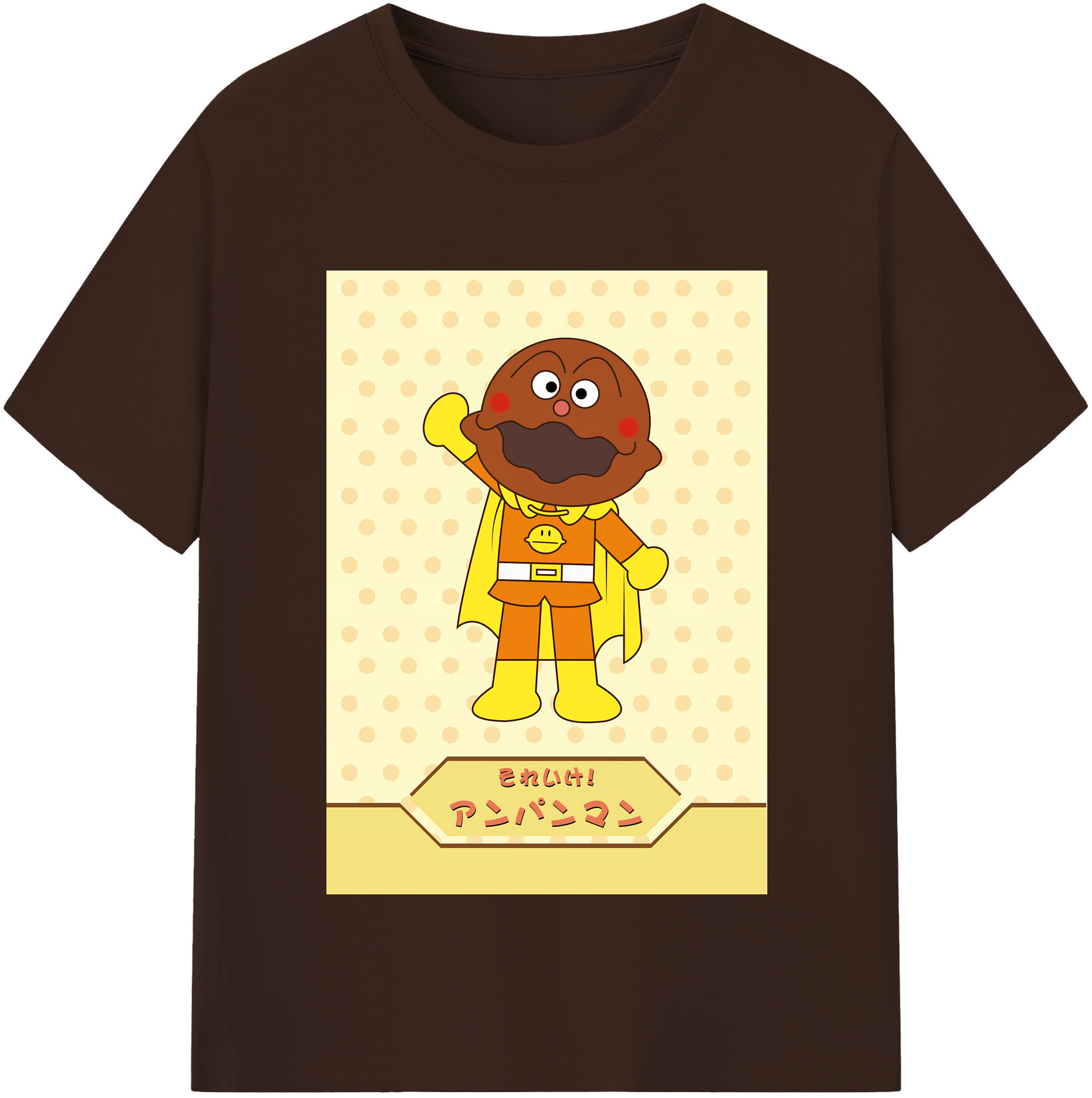 （画像用） アンパンマン Anpanman 綿100％半袖Tシャツ（フロントプリント）