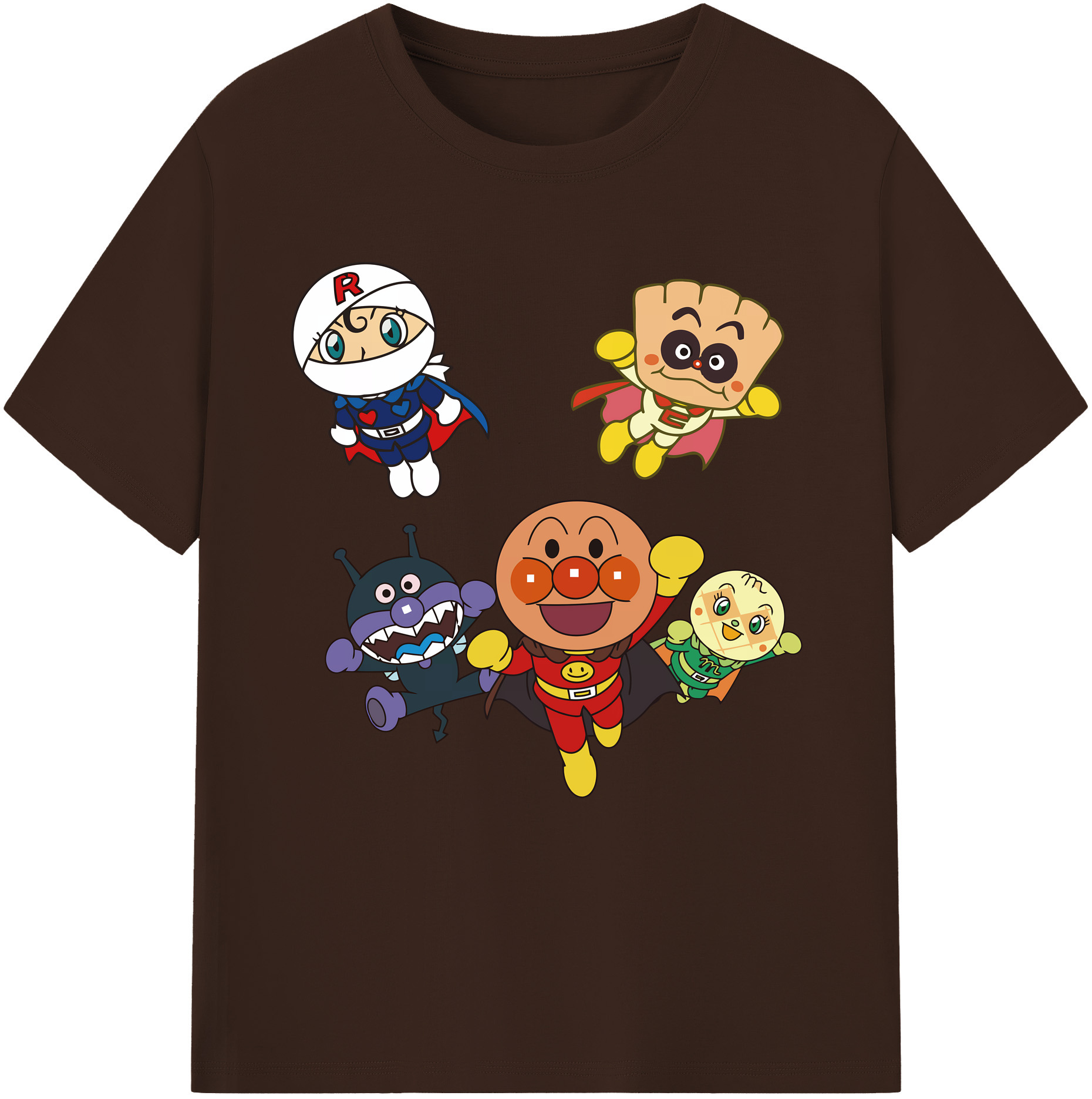 （画像用） アンパンマン Anpanman 綿100％半袖Tシャツ（フロントプリント）