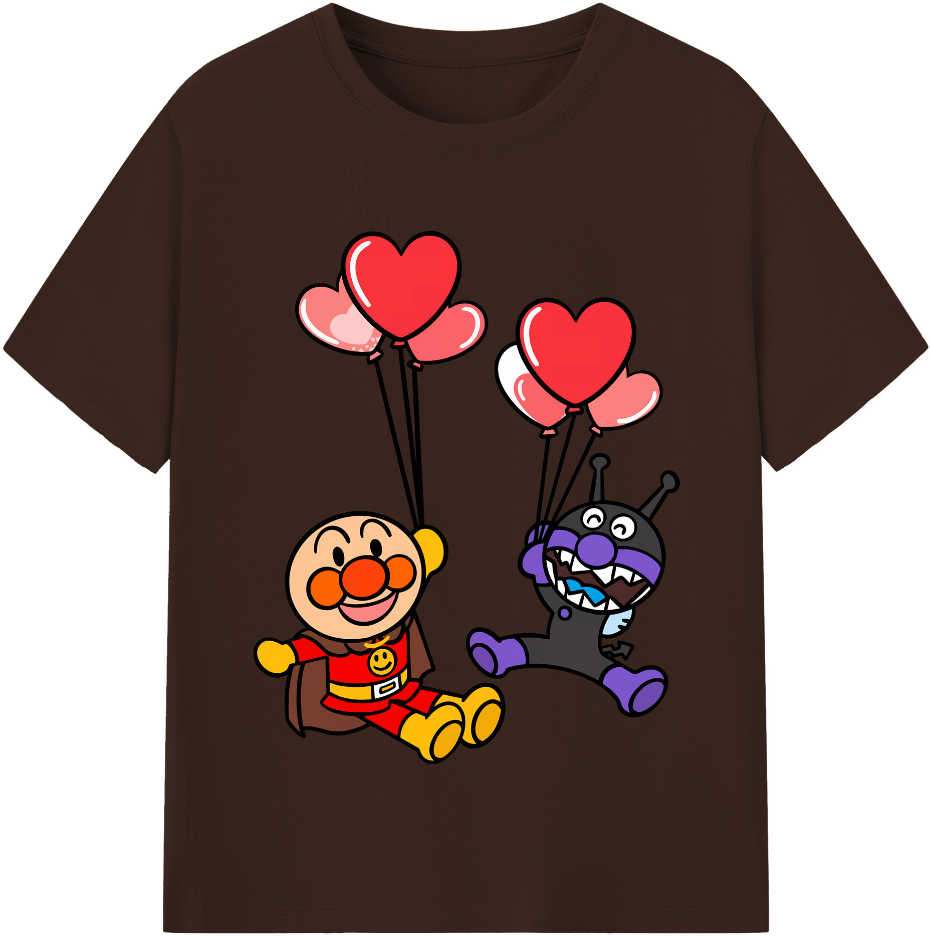 （画像用） アンパンマン Anpanman 綿100％半袖Tシャツ（フロントプリント）