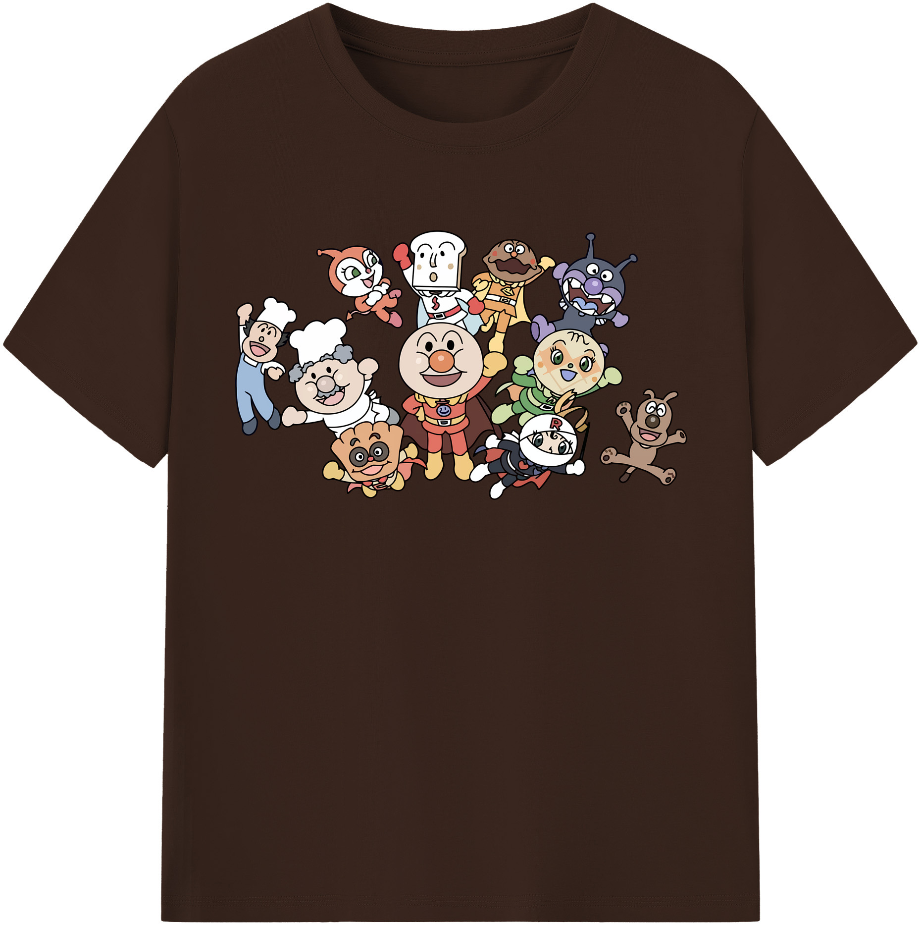（画像用） アンパンマン Anpanman 綿100％半袖Tシャツ（フロントプリント）