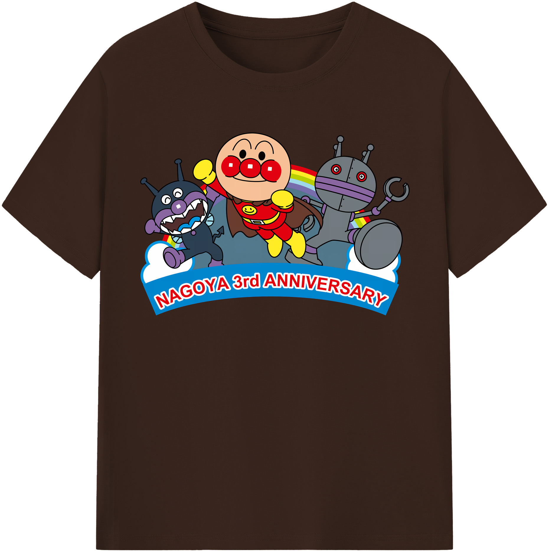 （画像用） アンパンマン Anpanman 綿100％半袖Tシャツ（フロントプリント）