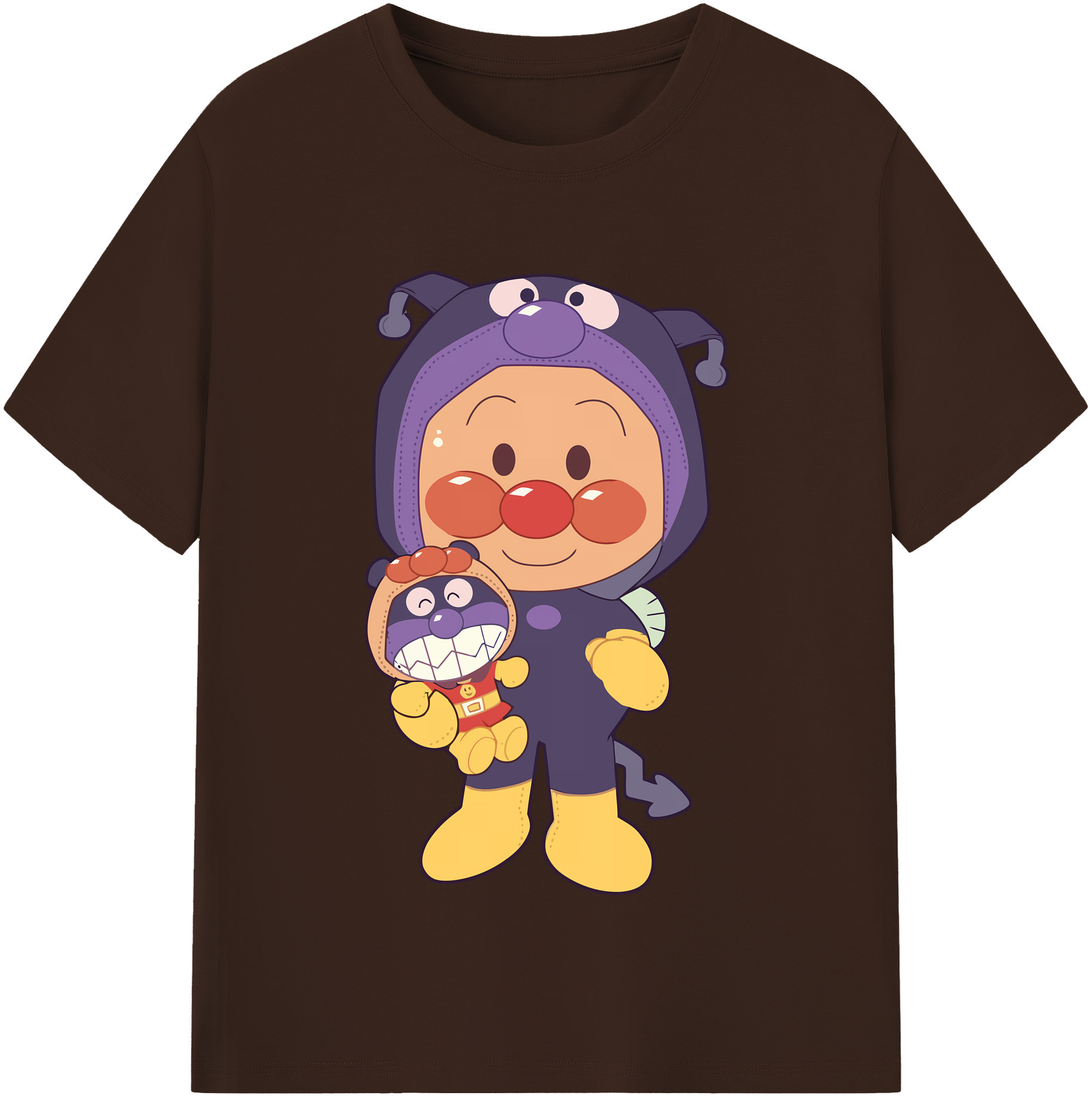 （画像用） アンパンマン Anpanman 綿100％半袖Tシャツ（フロントプリント）