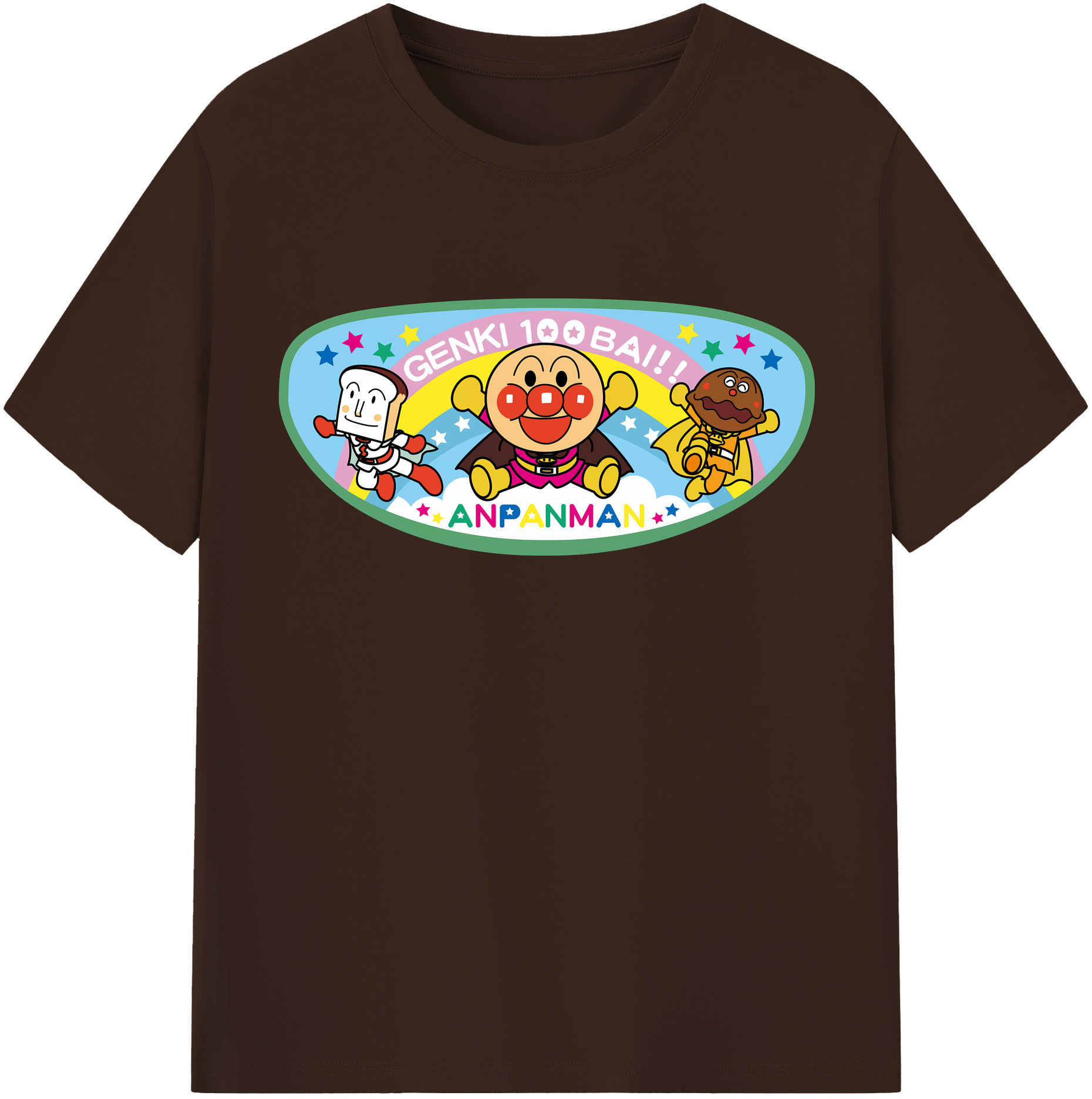 （画像用） アンパンマン Anpanman 綿100％半袖Tシャツ（フロントプリント）