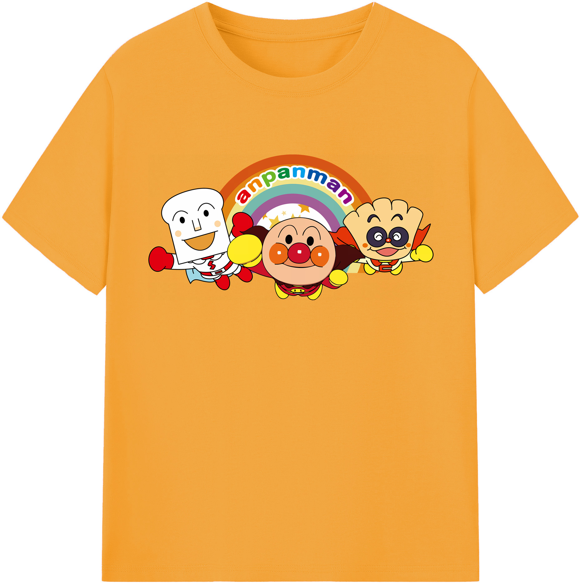（画像用） アンパンマン Anpanman 綿100％半袖Tシャツ（フロントプリント）