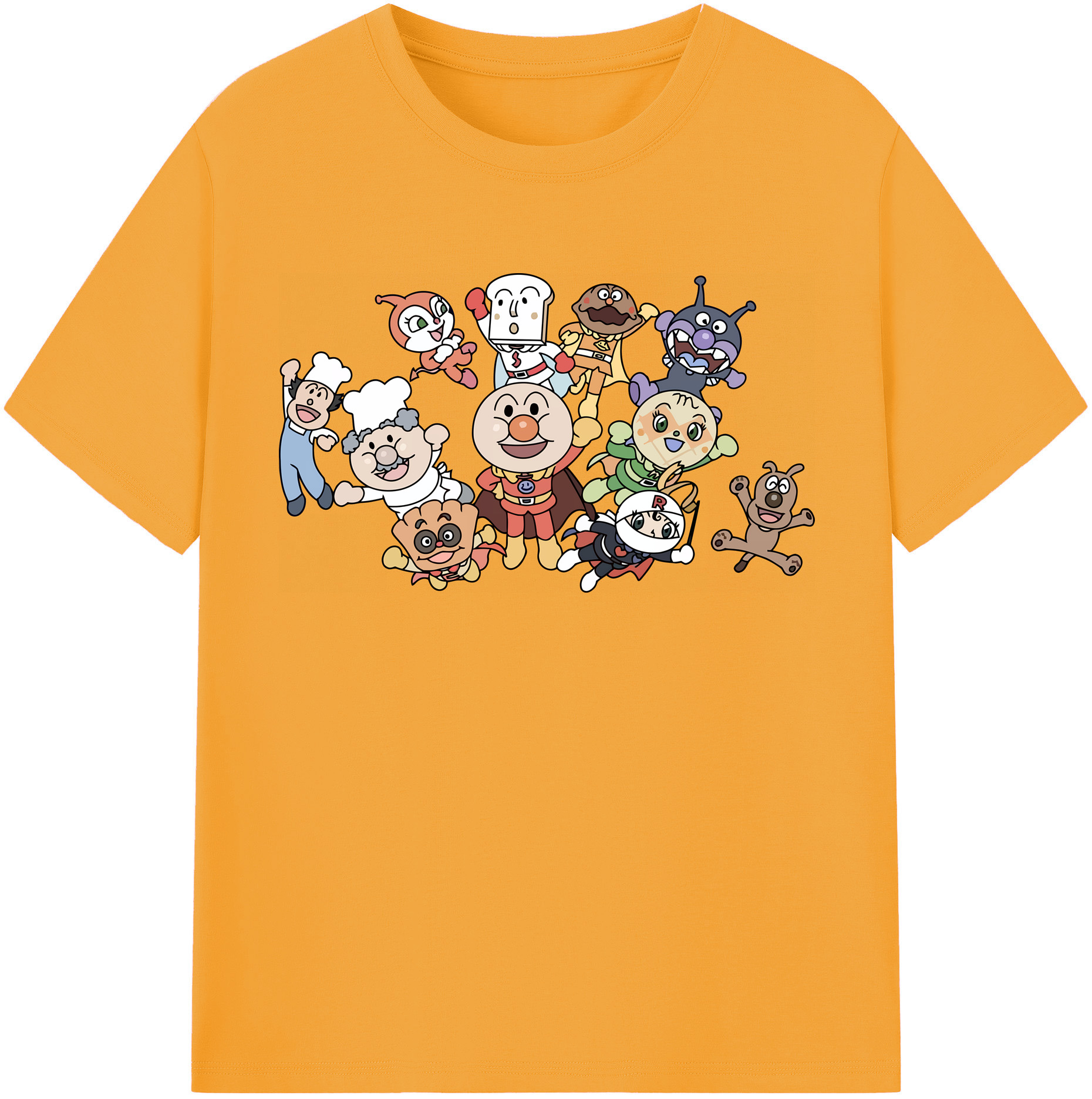 （画像用） アンパンマン Anpanman 綿100％半袖Tシャツ（フロントプリント）