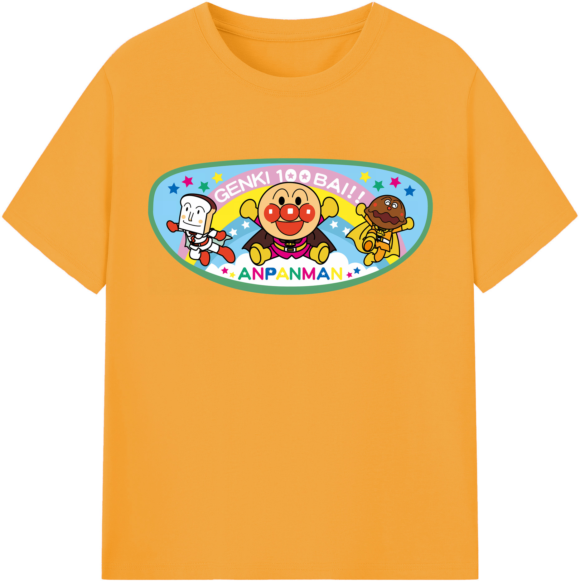 （画像用） アンパンマン Anpanman 綿100％半袖Tシャツ（フロントプリント）