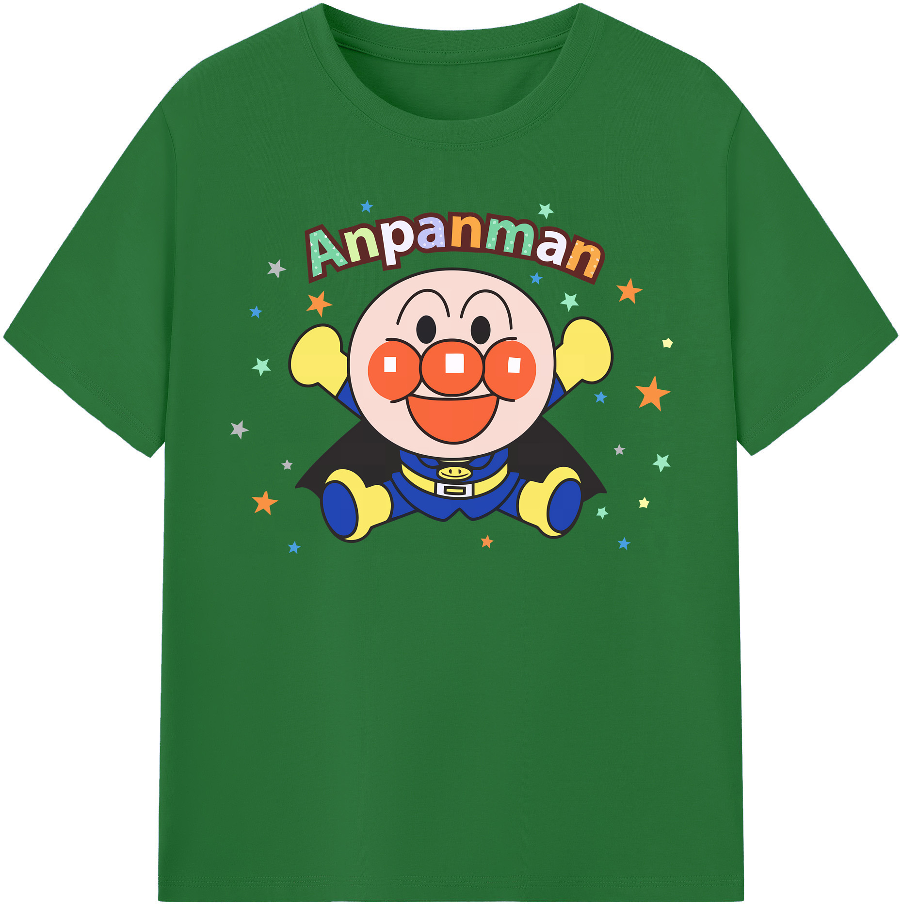（画像用） アンパンマン Anpanman 綿100％半袖Tシャツ（フロントプリント）