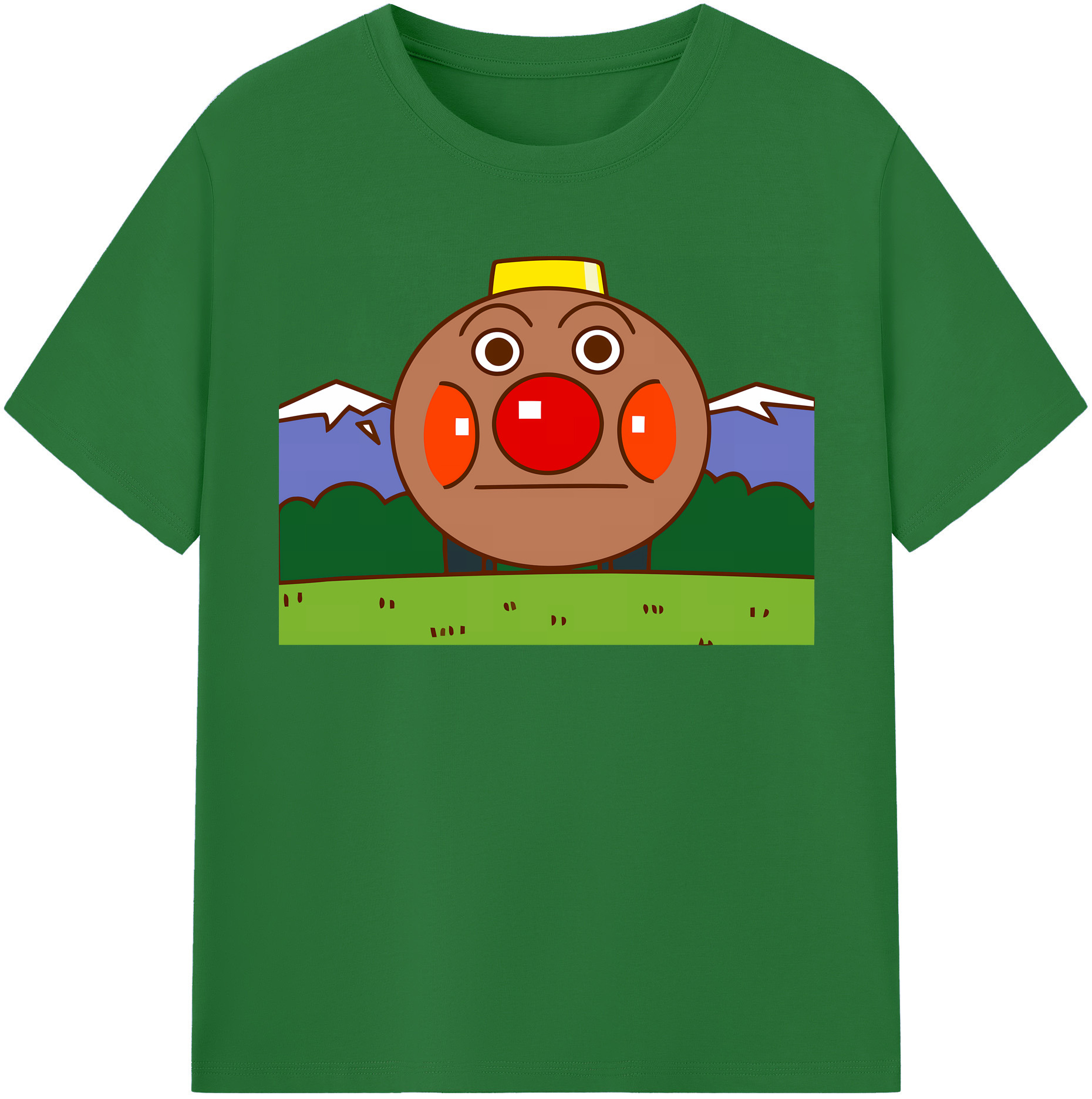 （画像用） アンパンマン Anpanman 綿100％半袖Tシャツ（フロントプリント）