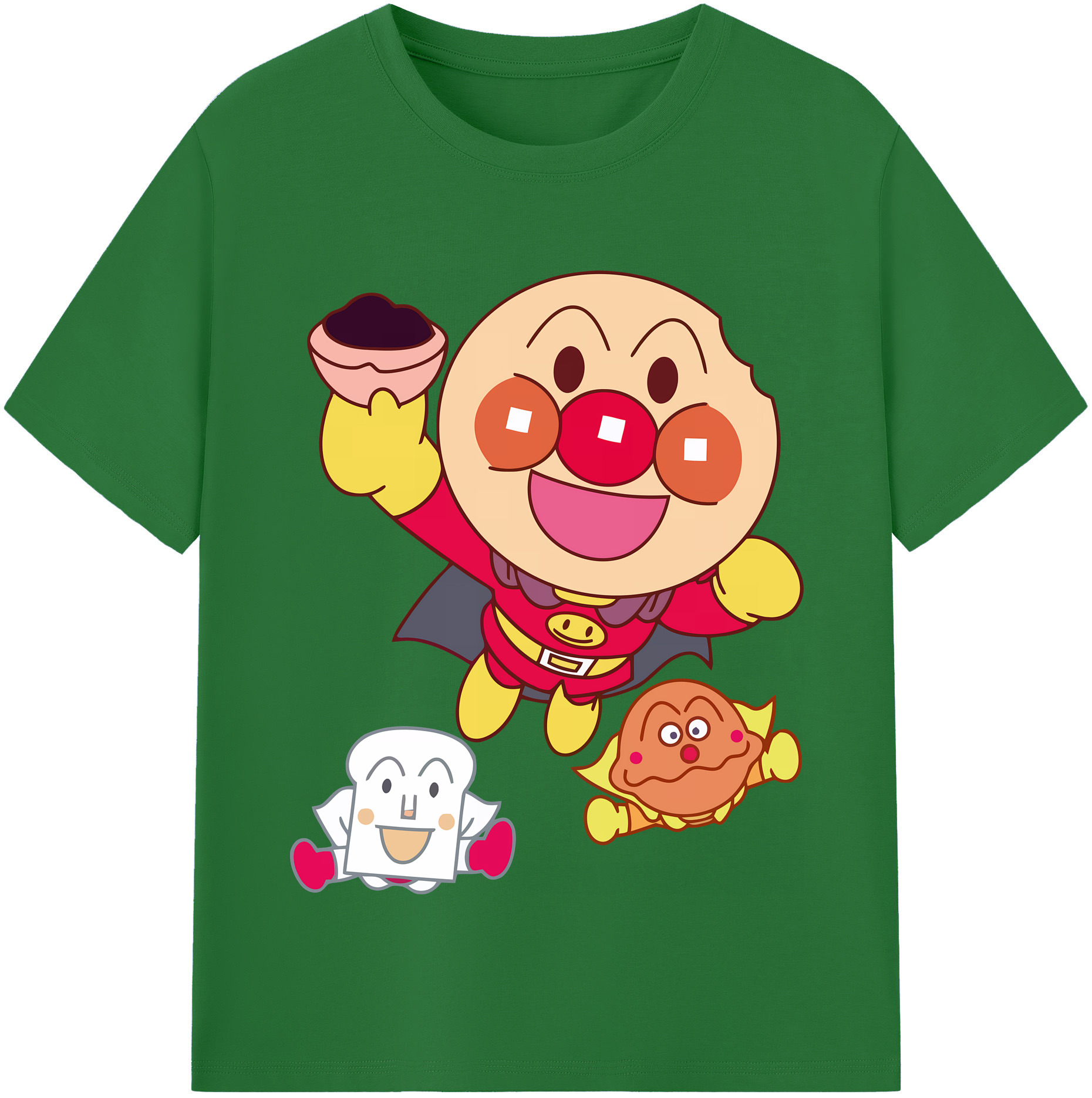 （画像用） アンパンマン Anpanman 綿100％半袖Tシャツ（フロントプリント）