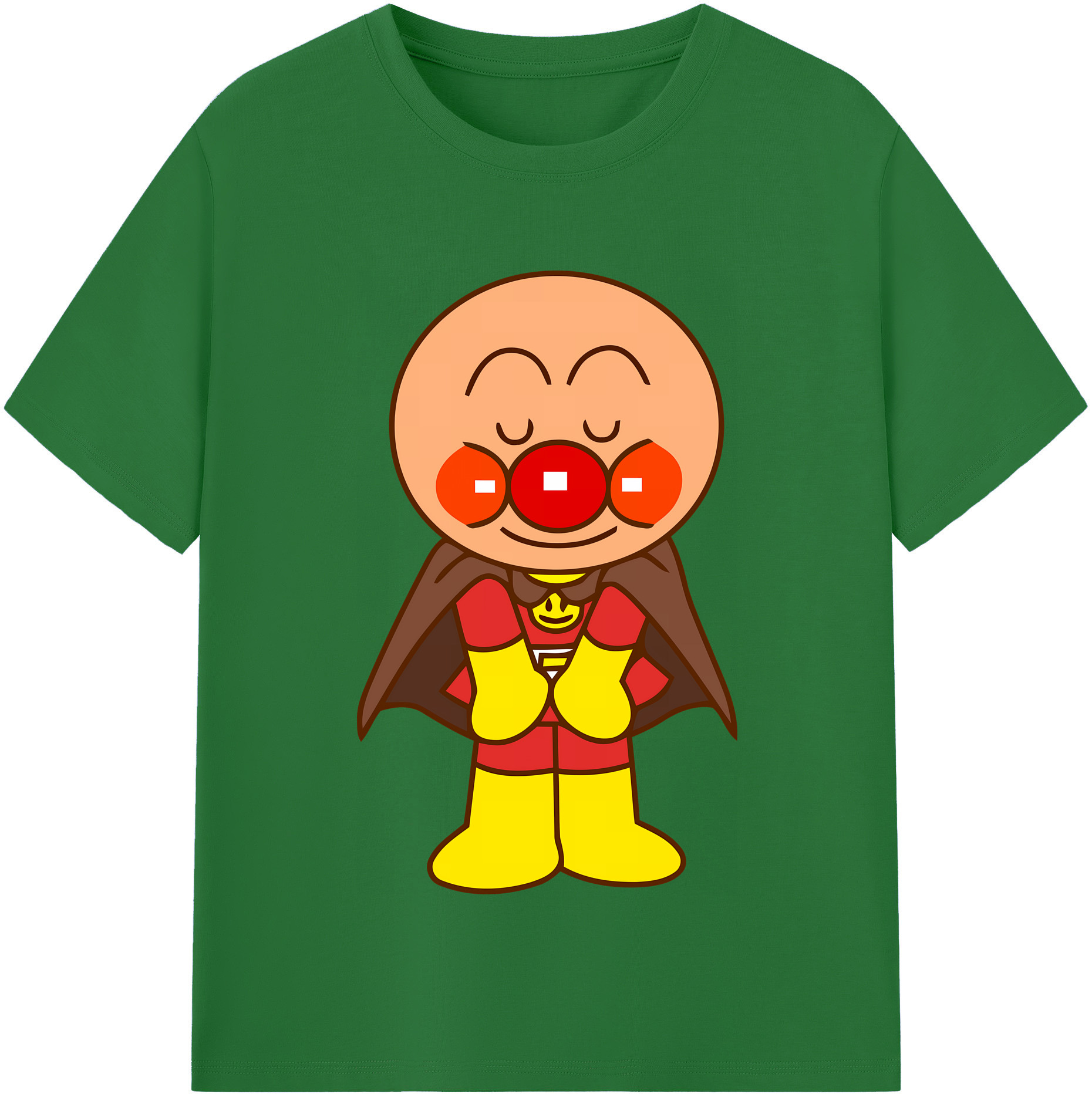 （画像用） アンパンマン Anpanman 綿100％半袖Tシャツ（フロントプリント）