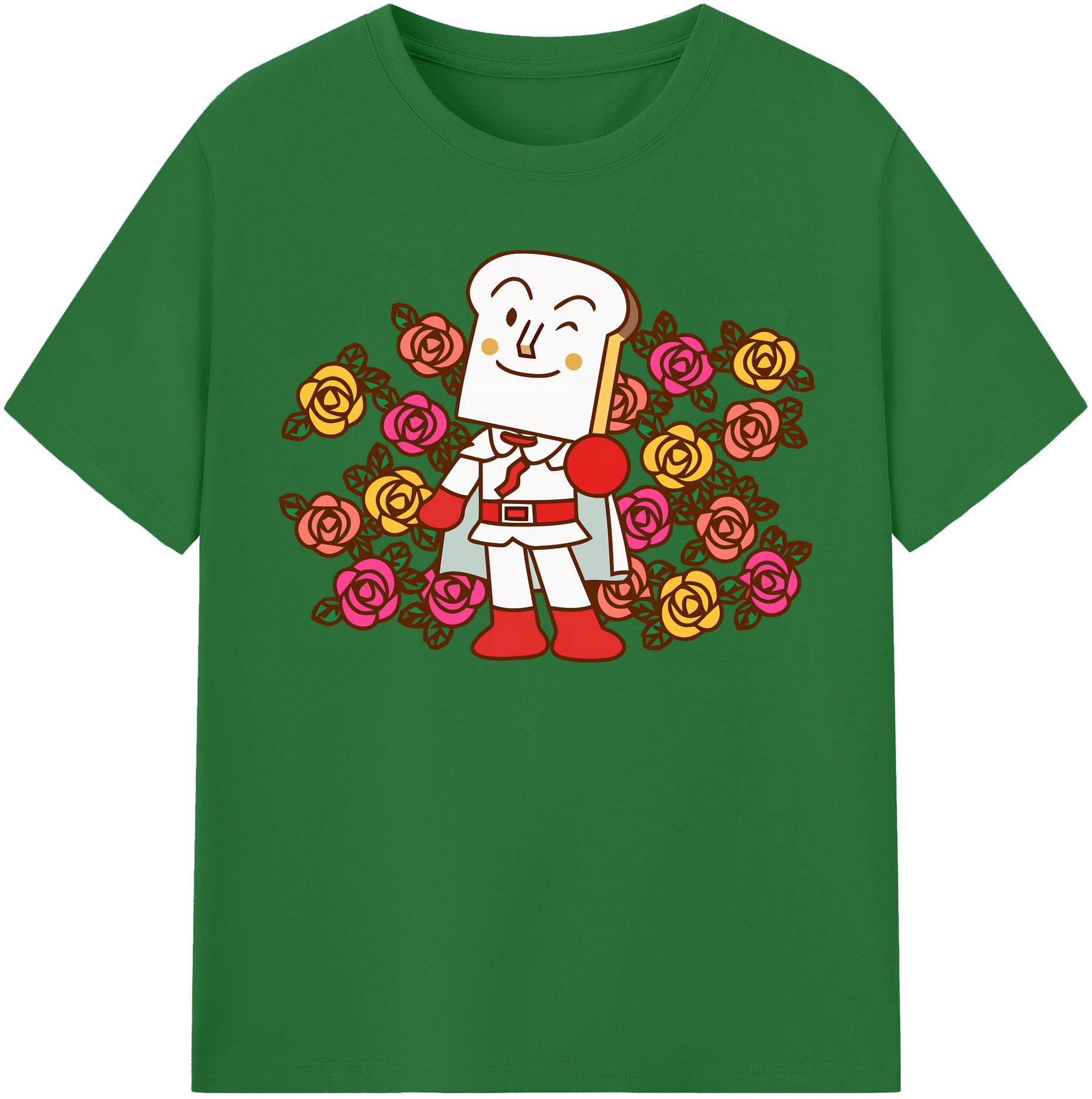 （画像用） アンパンマン Anpanman 綿100％半袖Tシャツ（フロントプリント）
