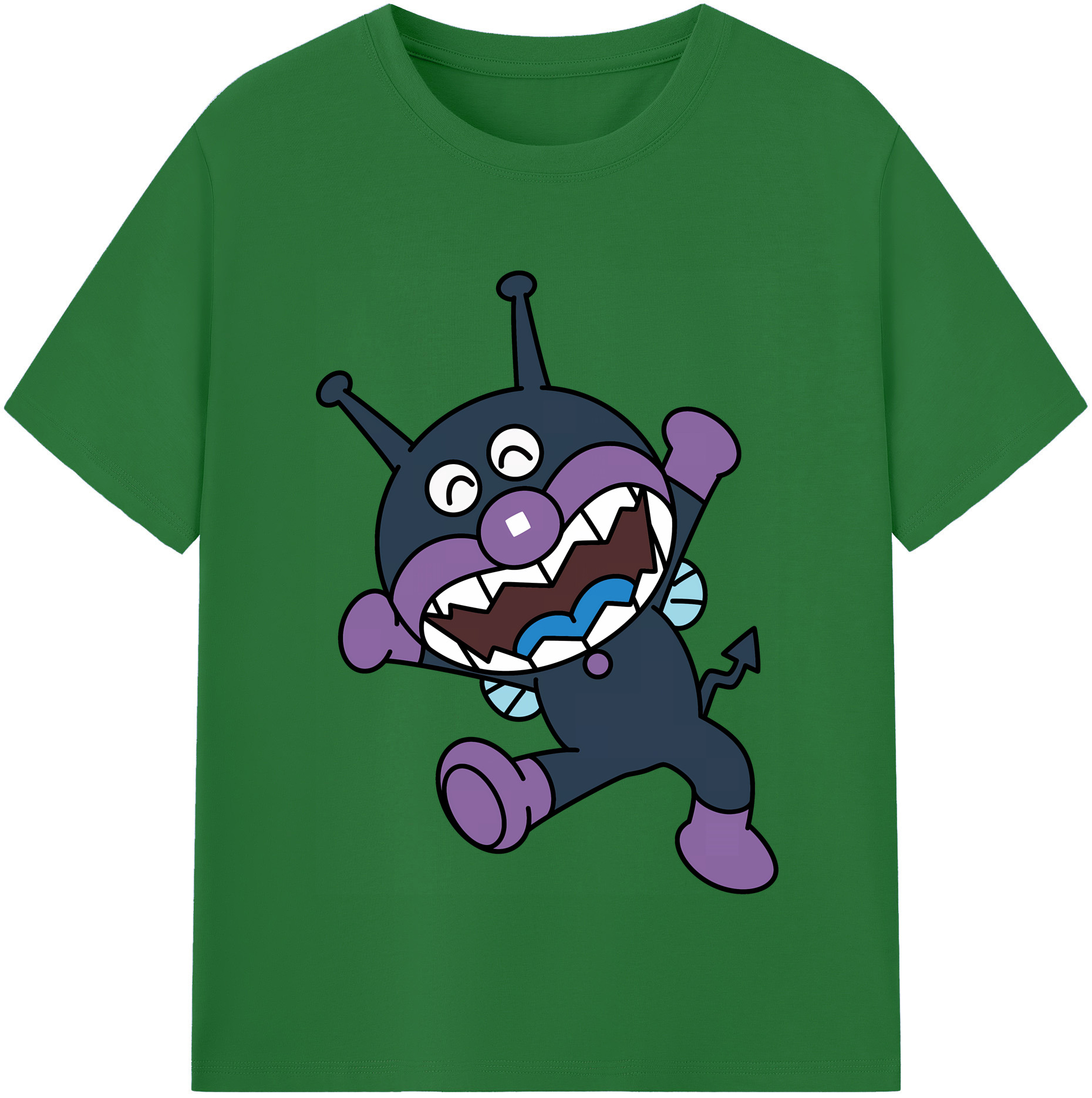 （画像用） アンパンマン Anpanman 綿100％半袖Tシャツ（フロントプリント）