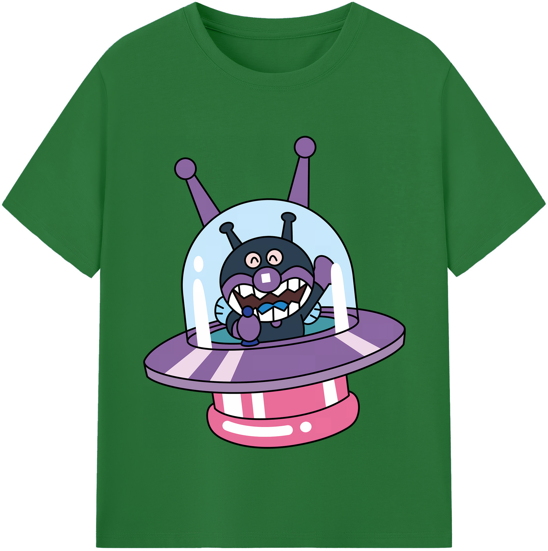 （画像用） アンパンマン Anpanman 綿100％半袖Tシャツ（フロントプリント）
