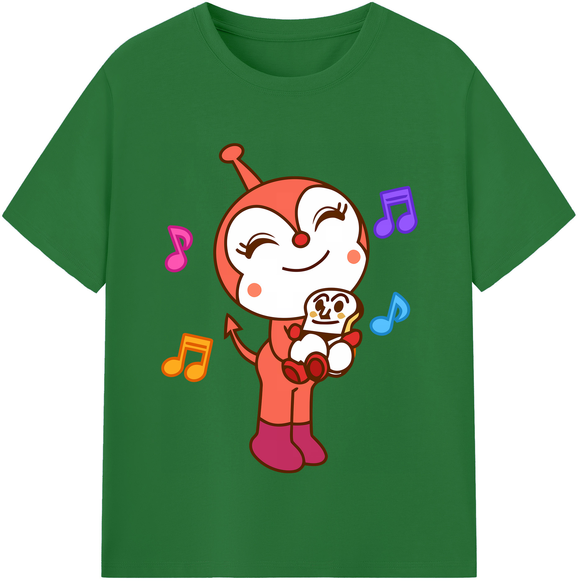 （画像用） アンパンマン Anpanman 綿100％半袖Tシャツ（フロントプリント）