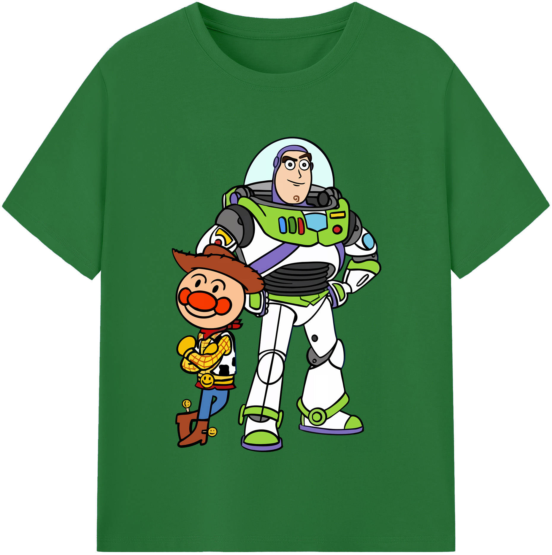 （画像用） アンパンマン Anpanman 綿100％半袖Tシャツ（フロントプリント）