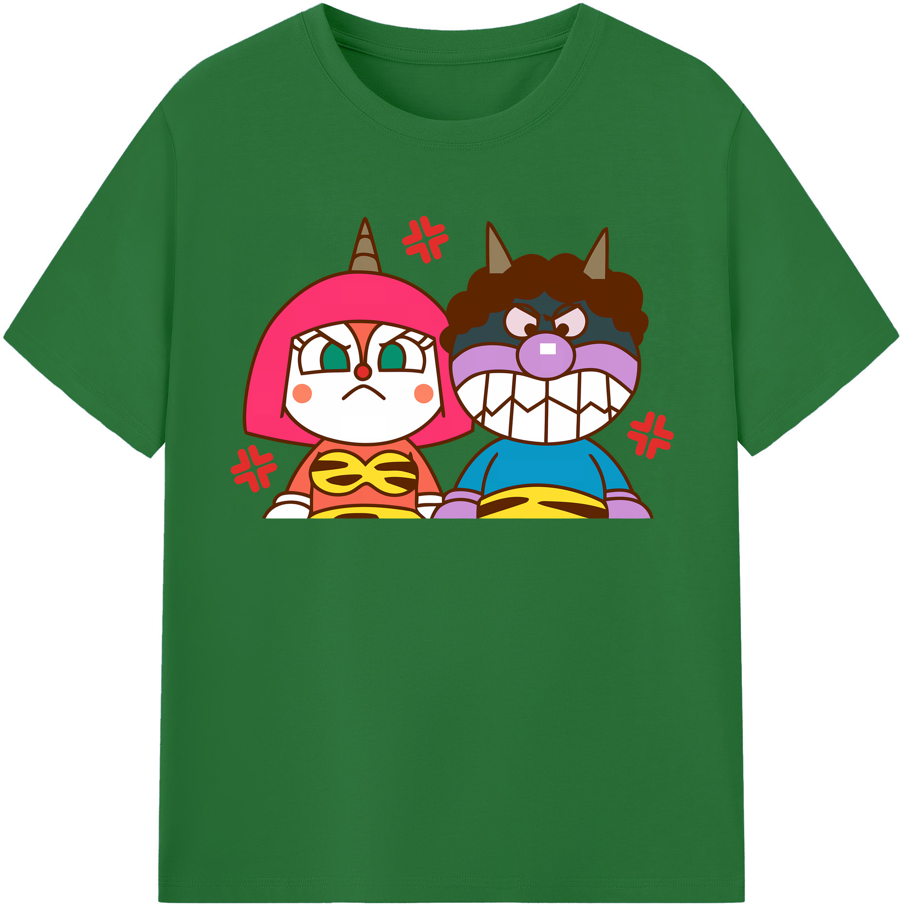 （画像用） アンパンマン Anpanman 綿100％半袖Tシャツ（フロントプリント）