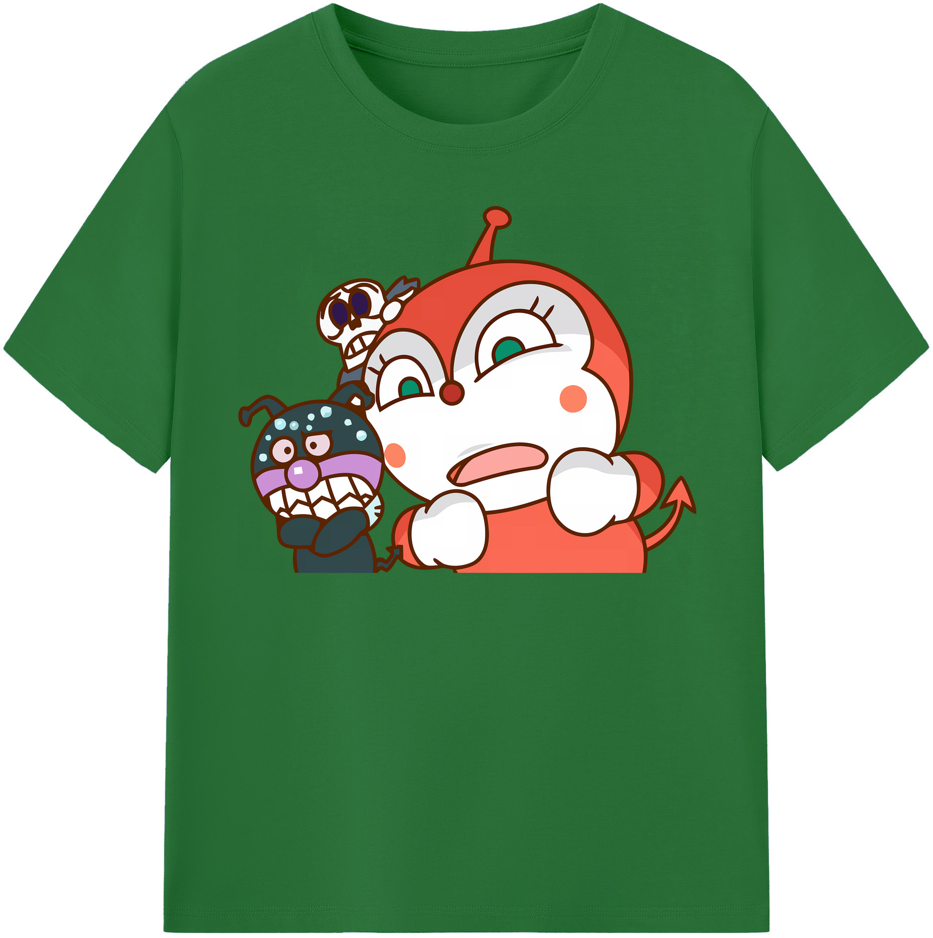 （画像用） アンパンマン Anpanman 綿100％半袖Tシャツ（フロントプリント）