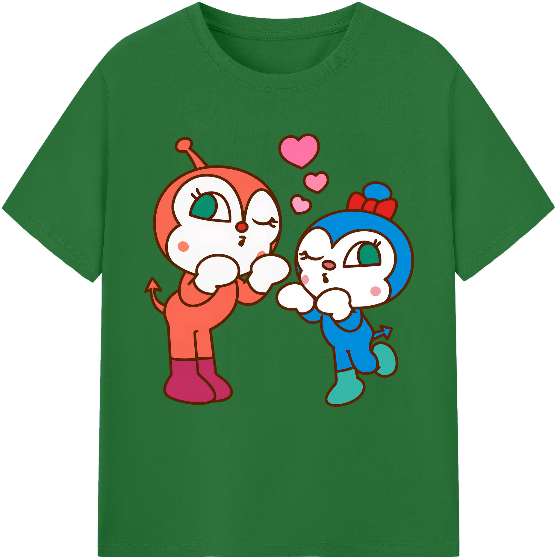 （画像用） アンパンマン Anpanman 綿100％半袖Tシャツ（フロントプリント）
