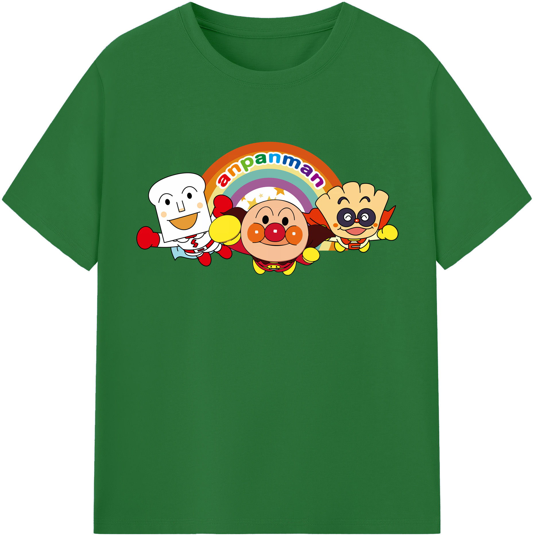 （画像用） アンパンマン Anpanman 綿100％半袖Tシャツ（フロントプリント）