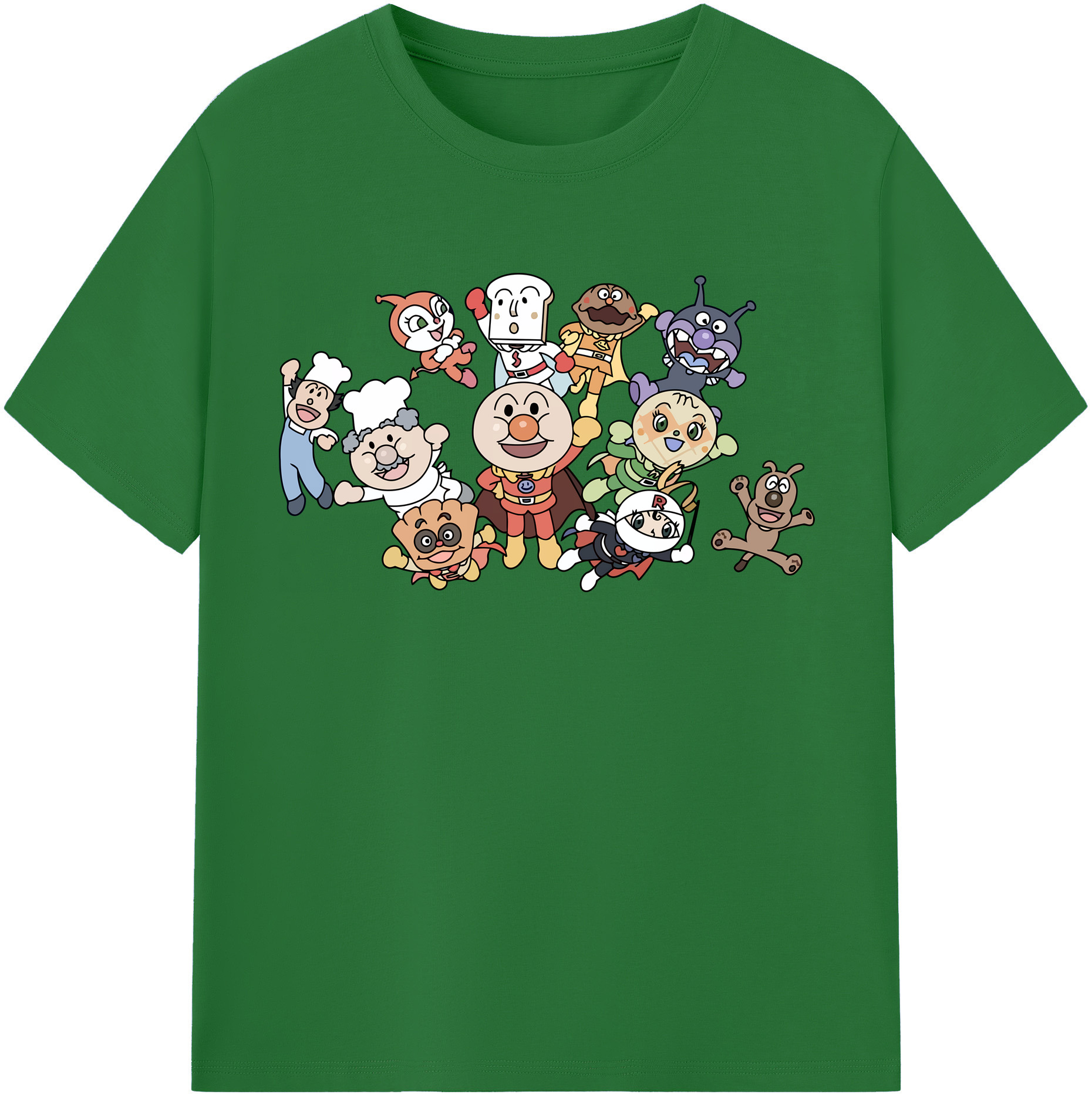 （画像用） アンパンマン Anpanman 綿100％半袖Tシャツ（フロントプリント）