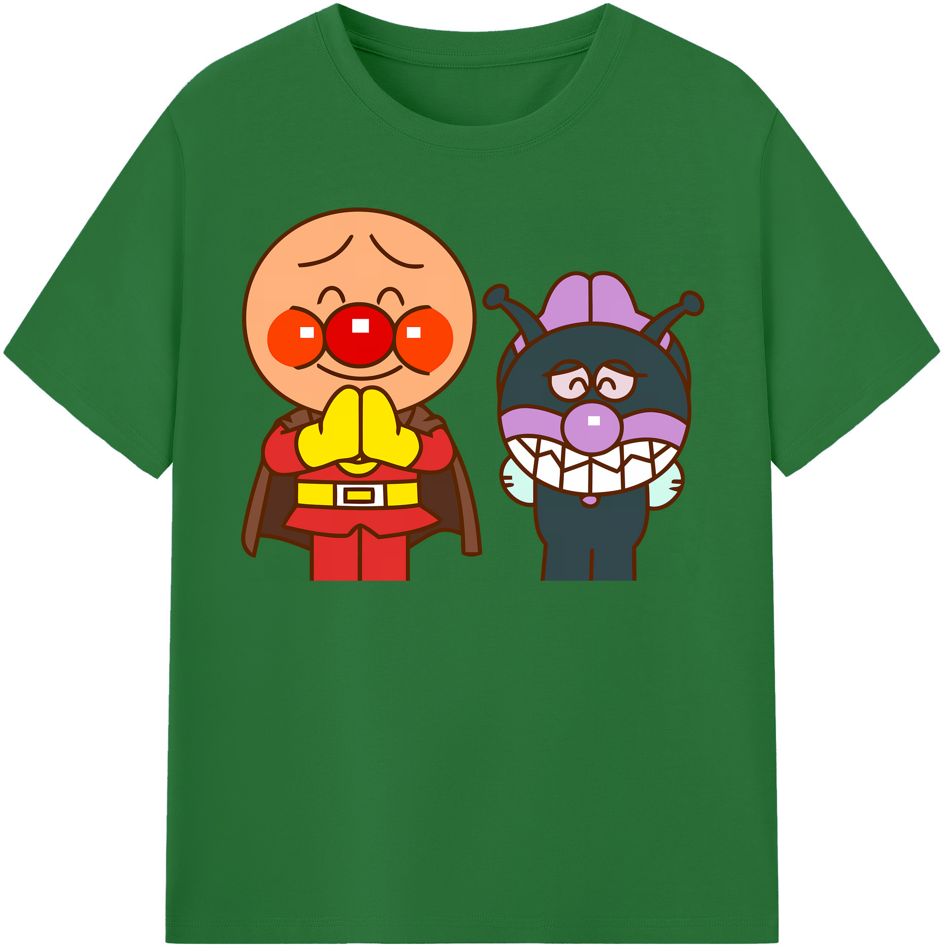 （画像用） アンパンマン Anpanman 綿100％半袖Tシャツ（フロントプリント）