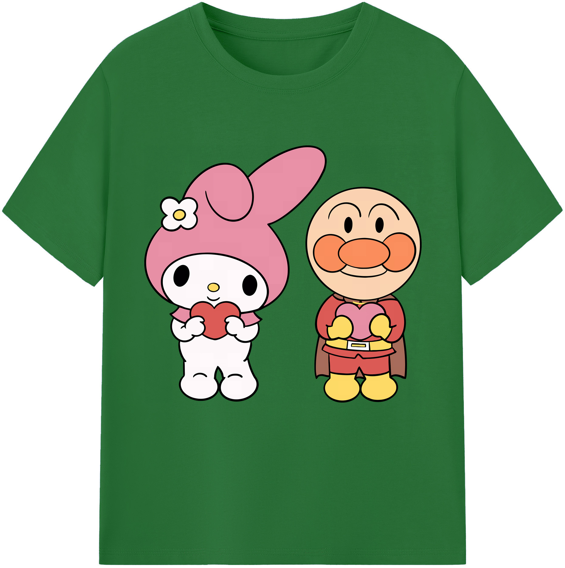 （画像用） アンパンマン Anpanman 綿100％半袖Tシャツ（フロントプリント）