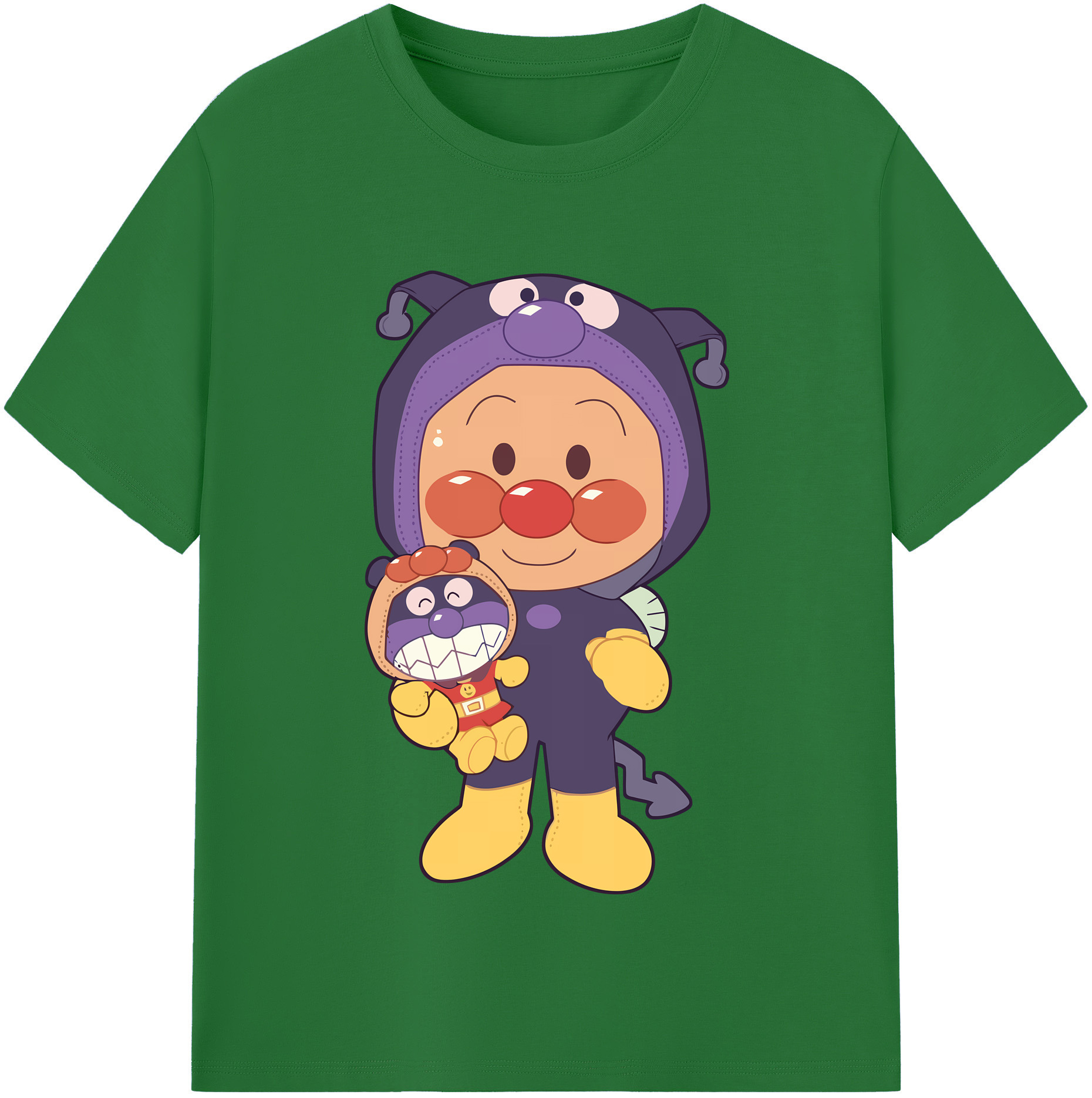 （画像用） アンパンマン Anpanman 綿100％半袖Tシャツ（フロントプリント）