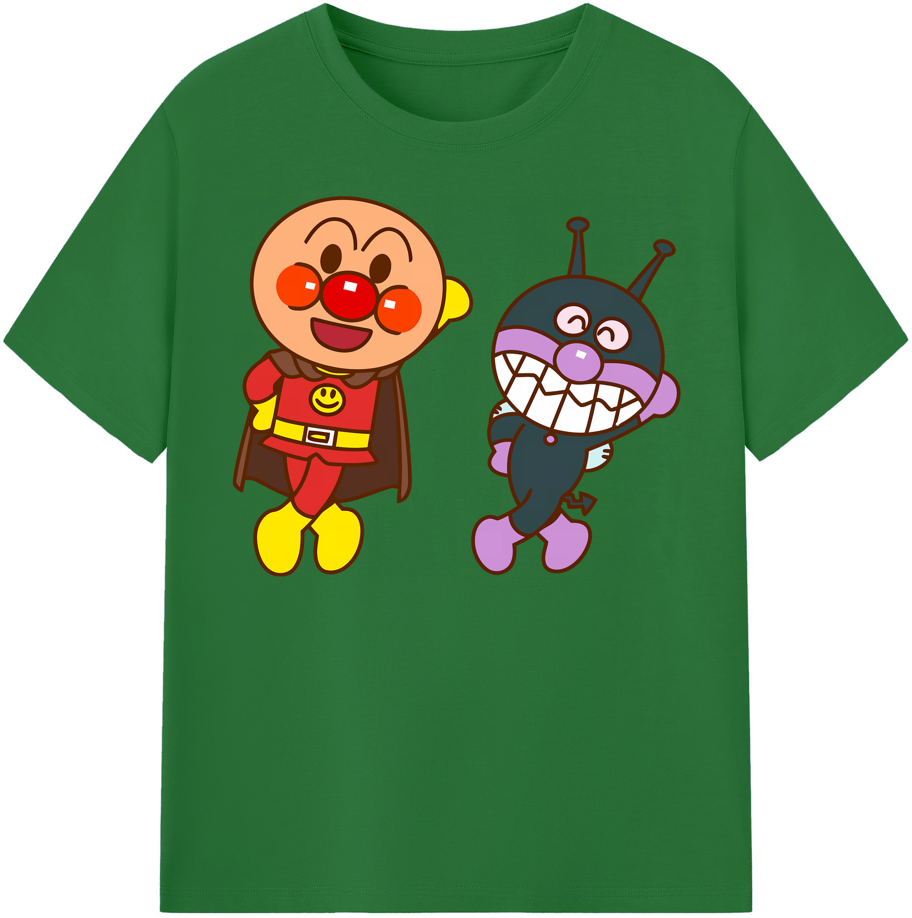 （画像用） アンパンマン Anpanman 綿100％半袖Tシャツ（フロントプリント）