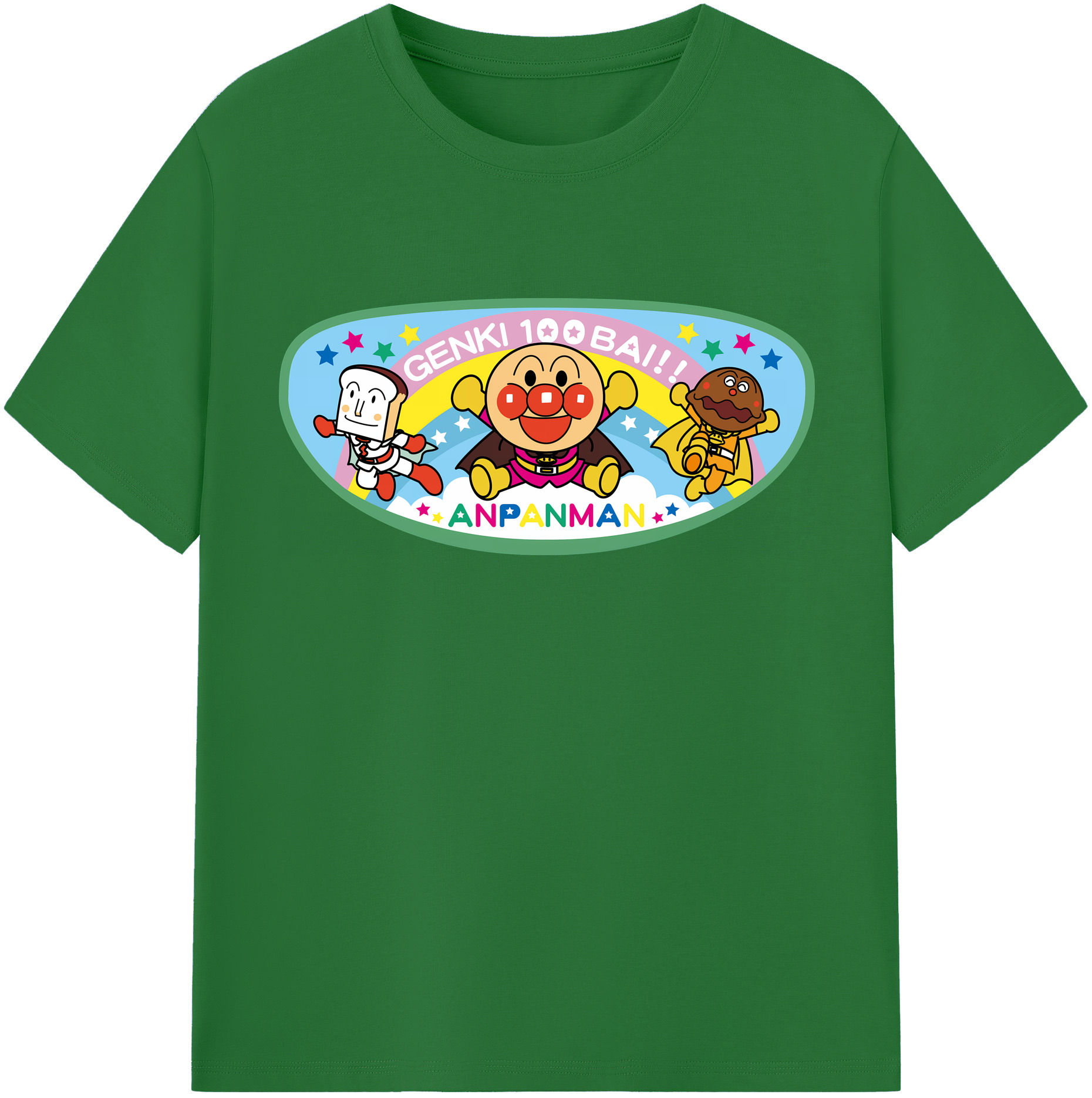 （画像用） アンパンマン Anpanman 綿100％半袖Tシャツ（フロントプリント）