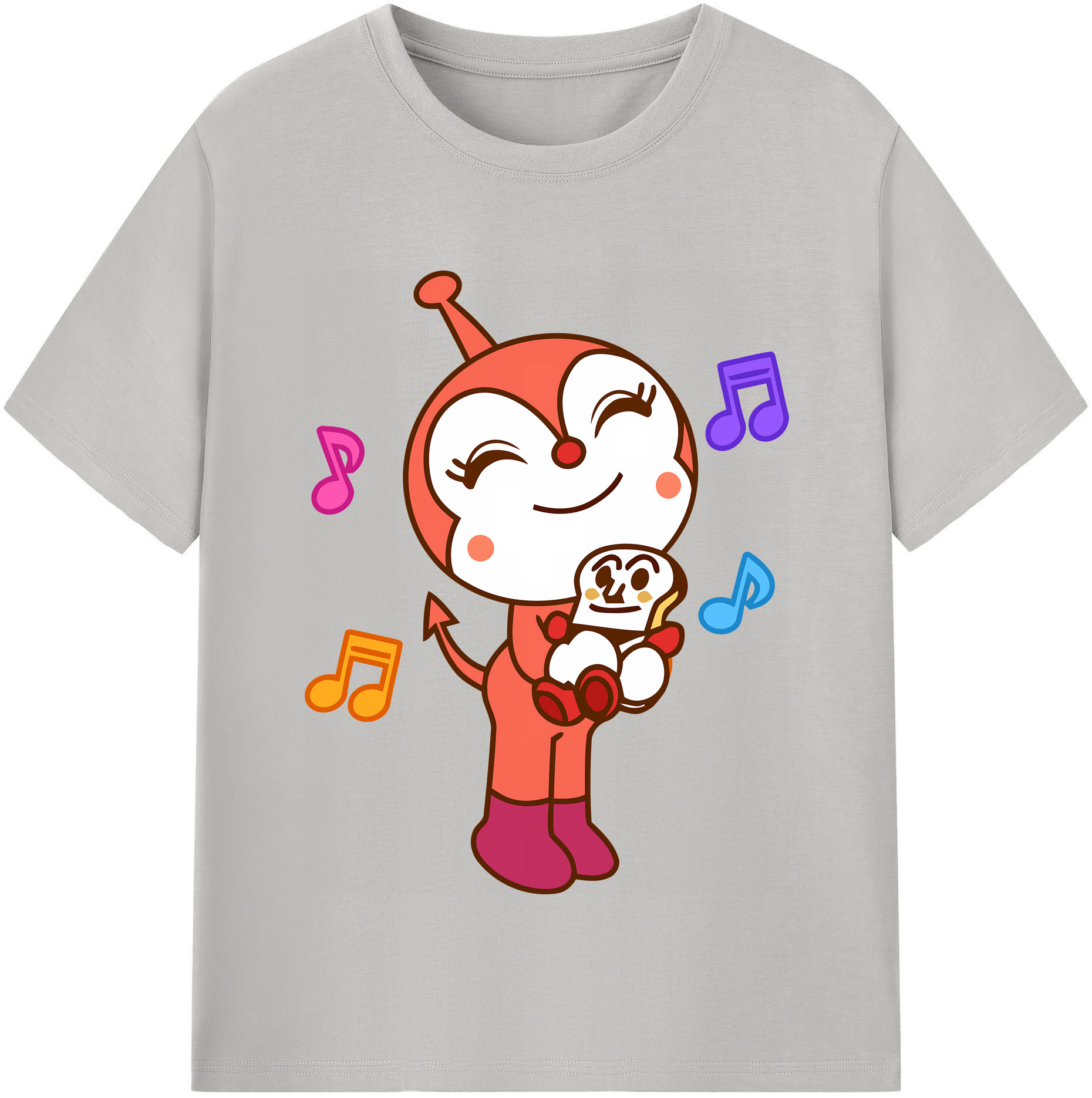 （画像用） アンパンマン Anpanman 綿100％半袖Tシャツ（フロントプリント）