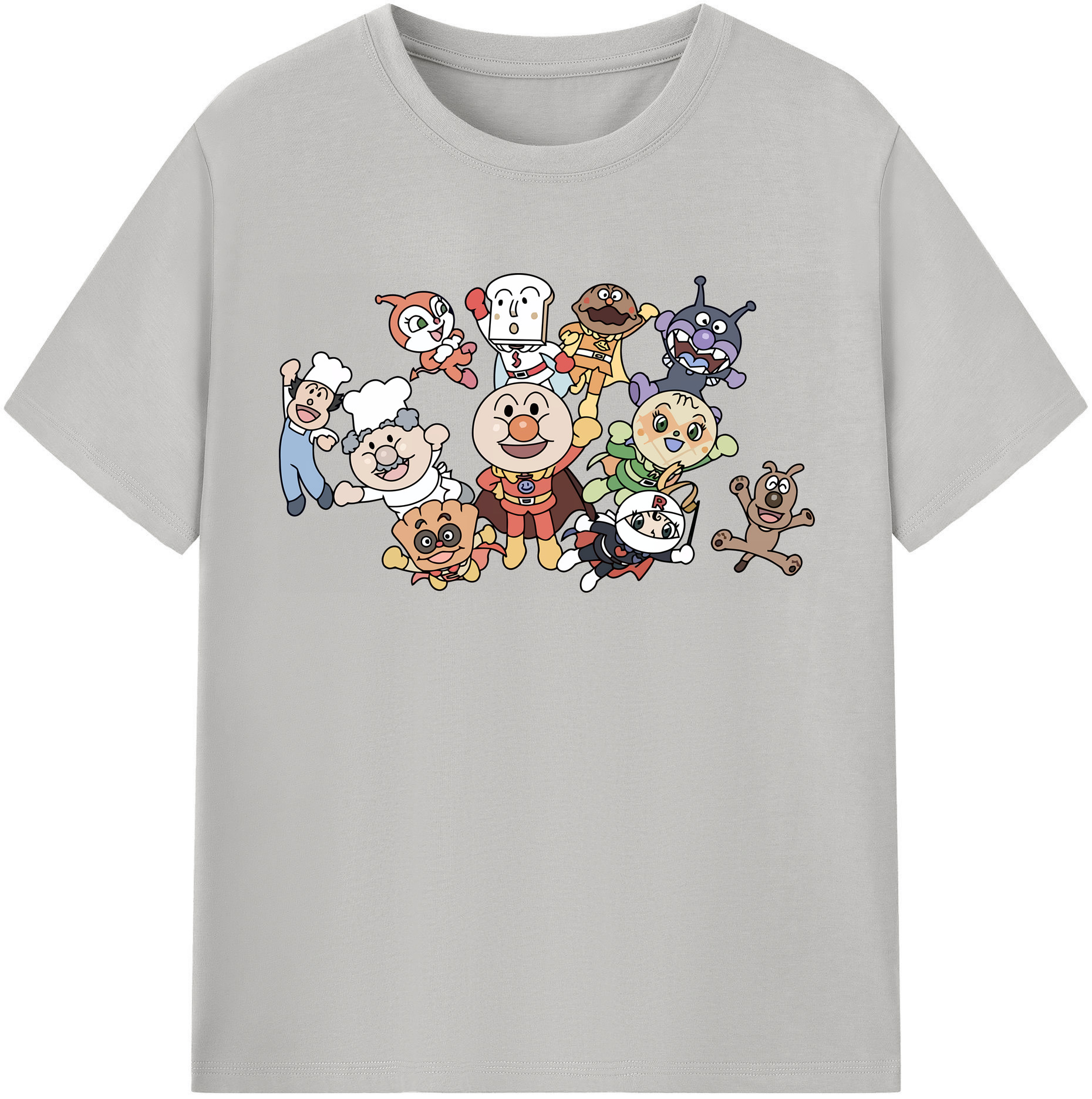 （画像用） アンパンマン Anpanman 綿100％半袖Tシャツ（フロントプリント）
