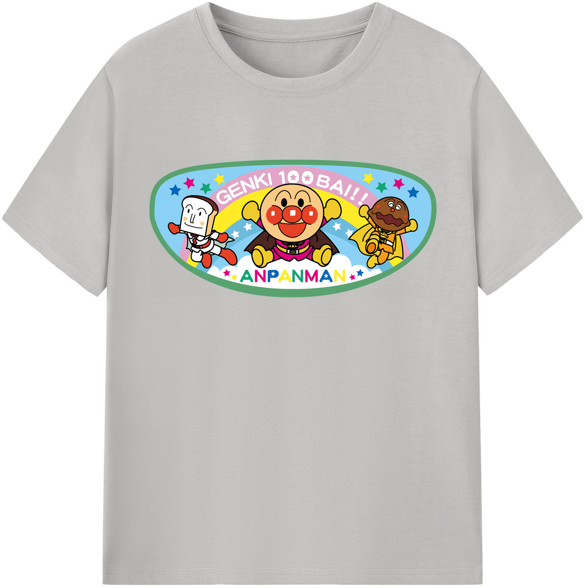 （画像用） アンパンマン Anpanman 綿100％半袖Tシャツ（フロントプリント）