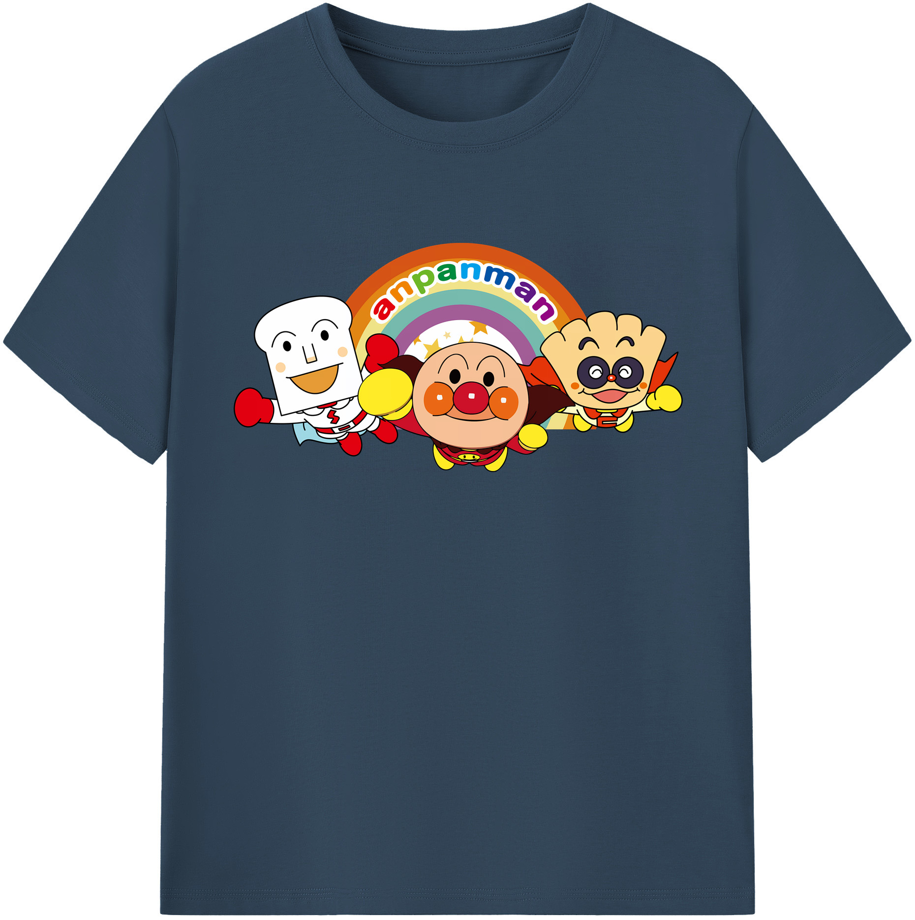 （画像用） アンパンマン Anpanman 綿100％半袖Tシャツ（フロントプリント）