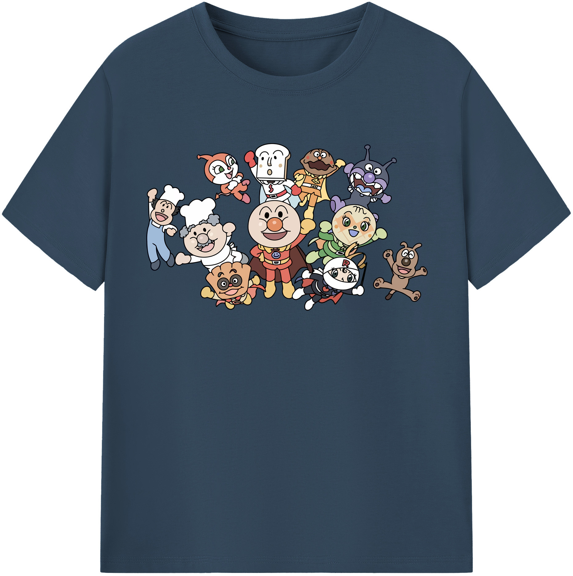 （画像用） アンパンマン Anpanman 綿100％半袖Tシャツ（フロントプリント）