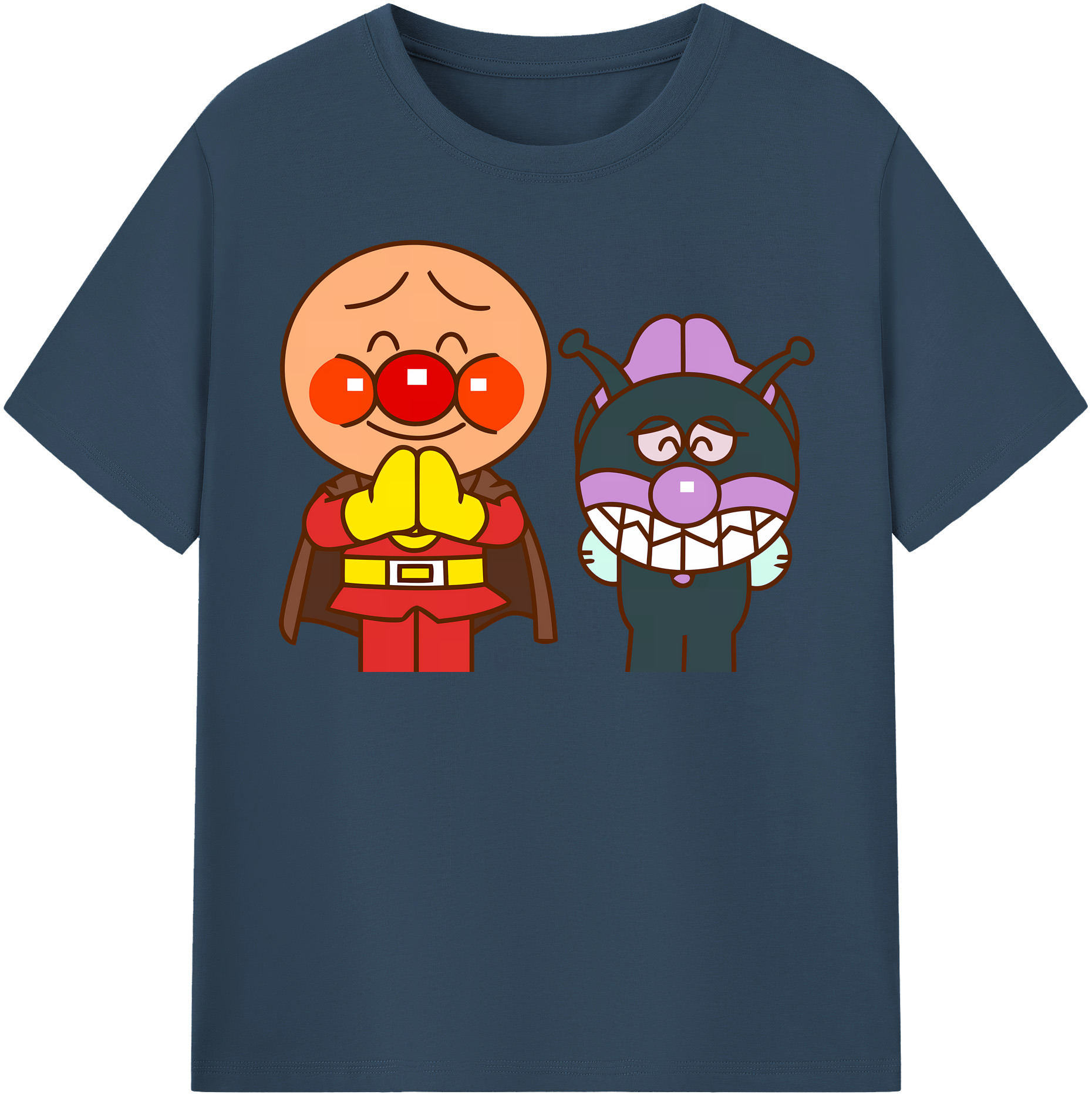 （画像用） アンパンマン Anpanman 綿100％半袖Tシャツ（フロントプリント）