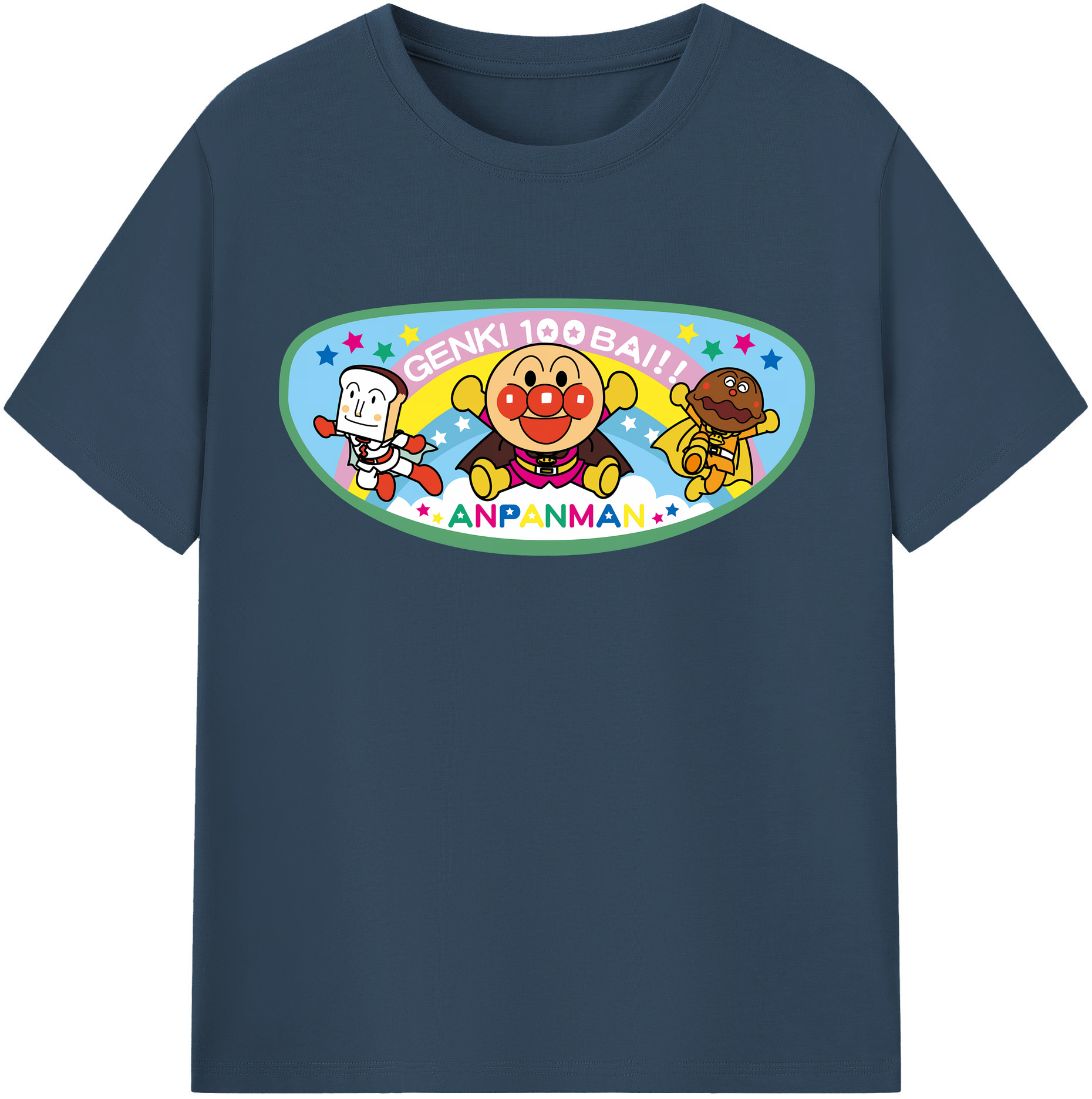（画像用） アンパンマン Anpanman 綿100％半袖Tシャツ（フロントプリント）