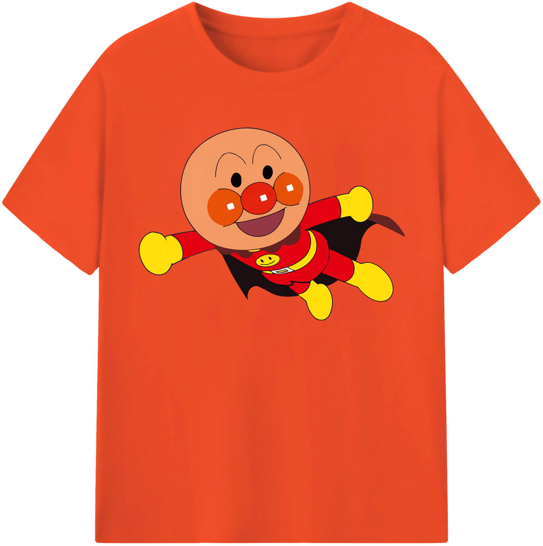 （画像用） アンパンマン Anpanman 綿100％半袖Tシャツ（フロントプリント）